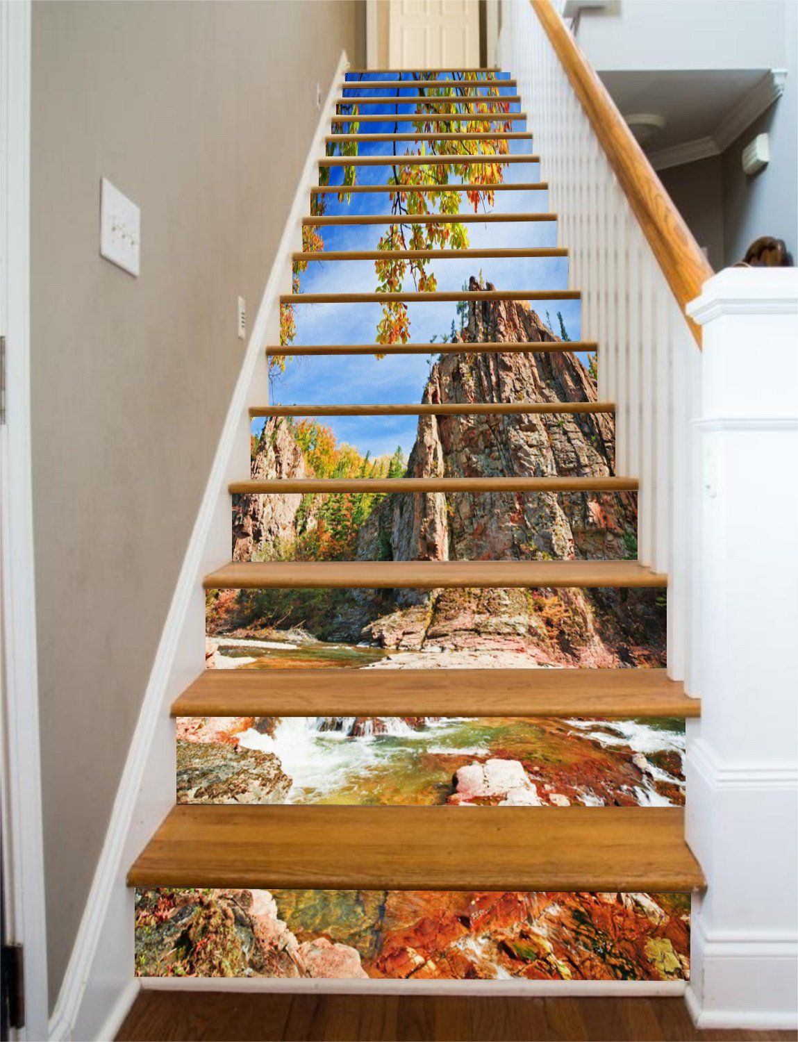 3D Stone Mountains 559 Stair Risers Wallpaper AJ Wallpaper 