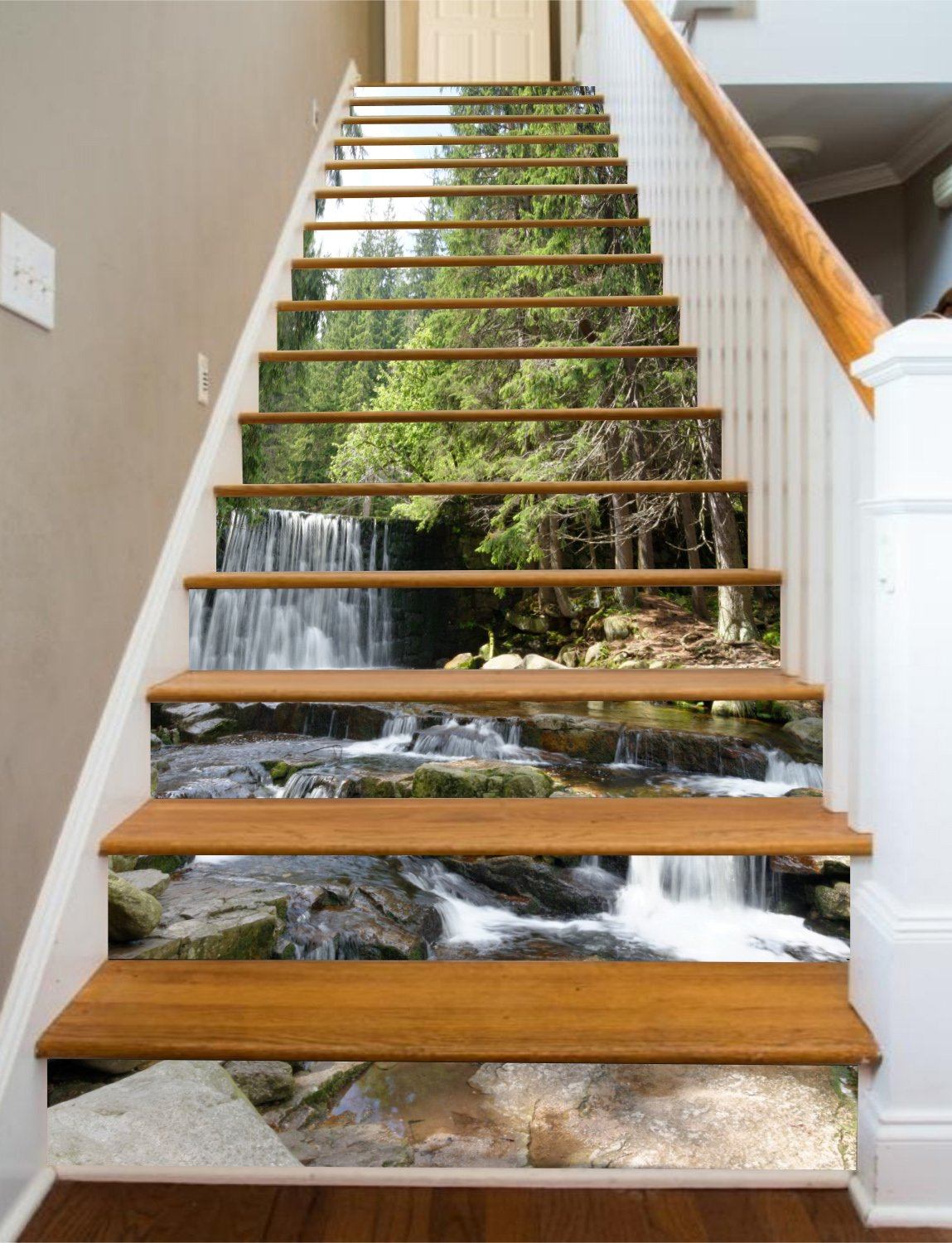 3D Rivulet 3426 Stair Risers Wallpaper AJ Wallpaper 