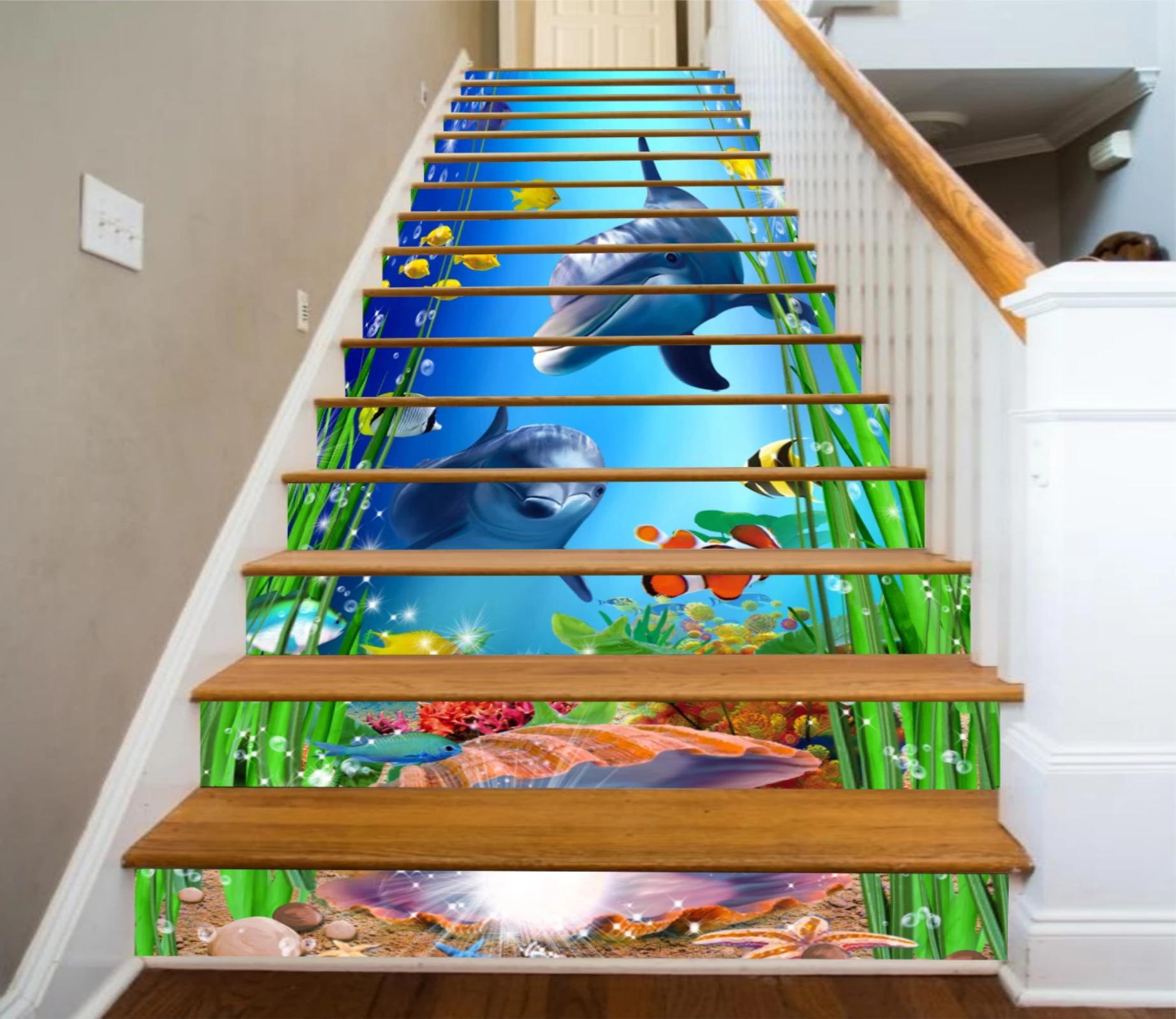3D Under The Sea 373 Stair Risers Wallpaper AJ Wallpaper 