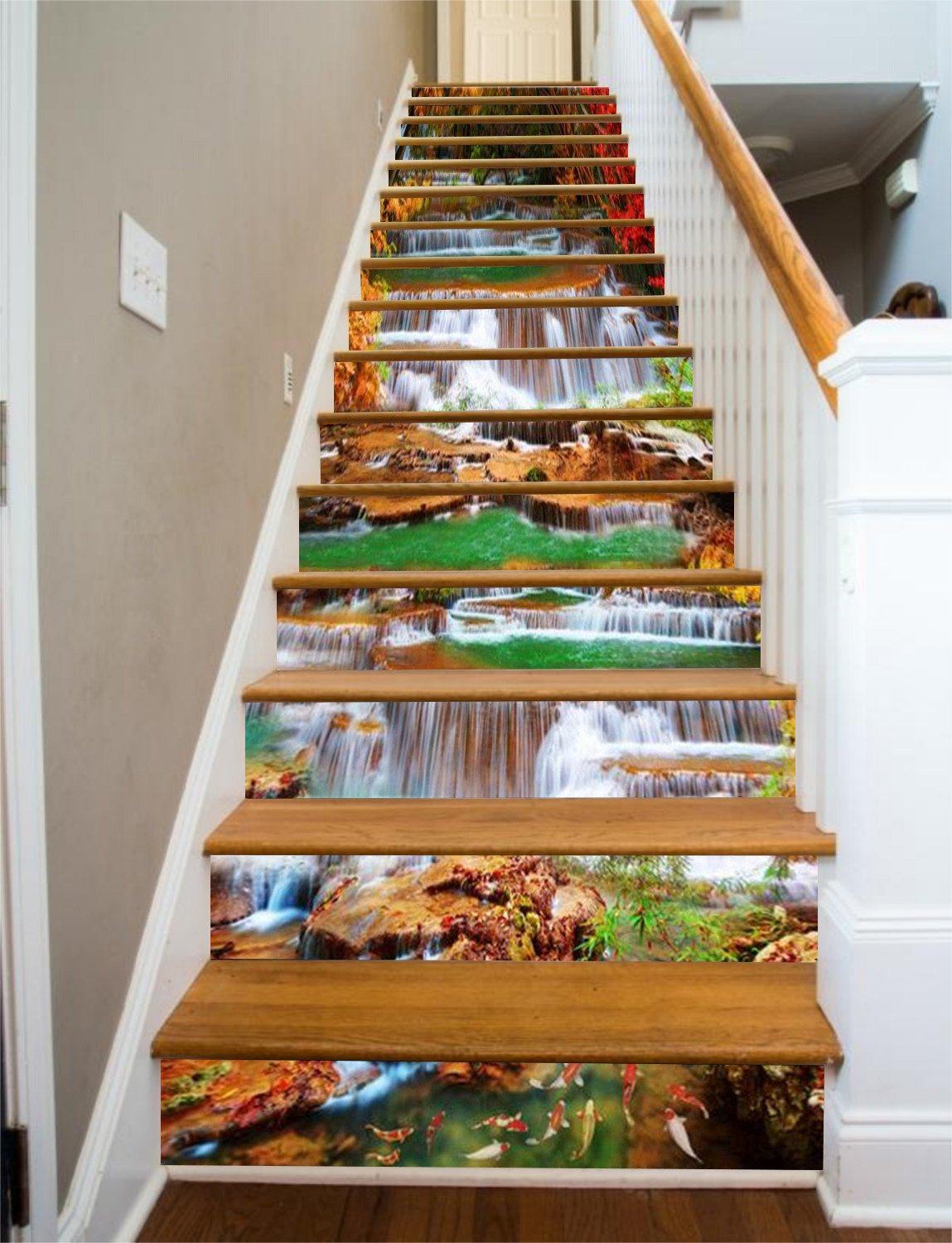 3D Beautiful River 786 Stair Risers Wallpaper AJ Wallpaper 
