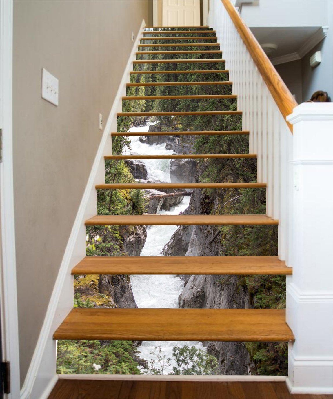 3D Rivers 6985 Stair Risers Wallpaper AJ Wallpaper 