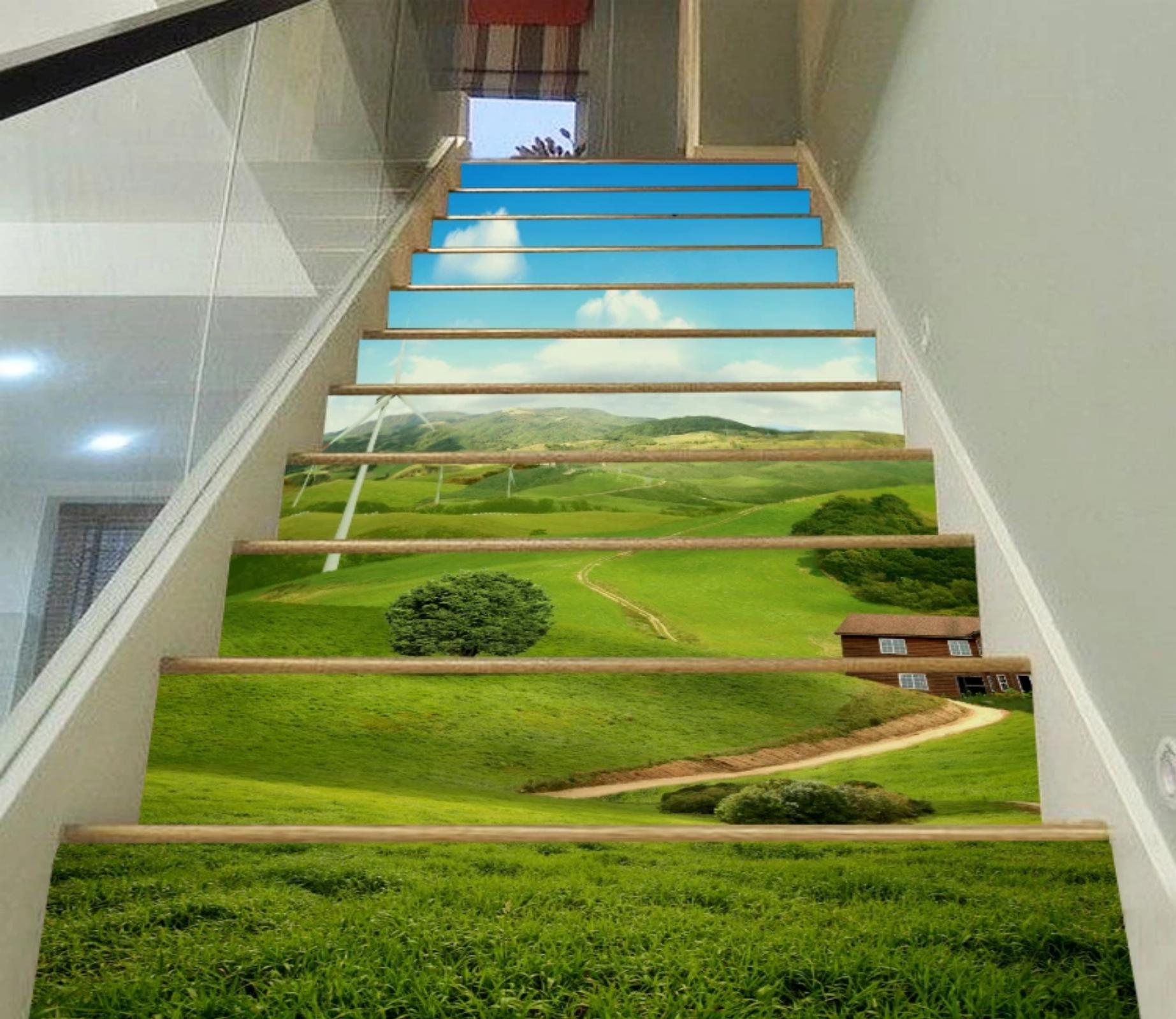 3D Hills 4980 Stair Risers Wallpaper AJ Wallpaper 