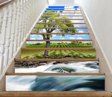 3D Nursery Rivers Tree 3726 Stair Risers Wallpaper AJ Wallpaper 