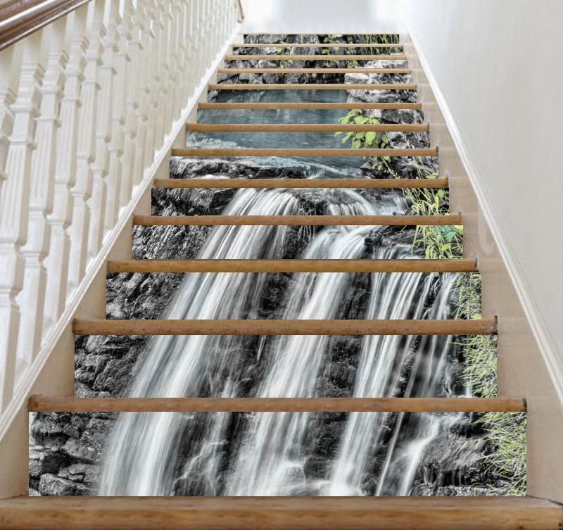 3D Waterfall 3596 Stair Risers Wallpaper AJ Wallpaper 
