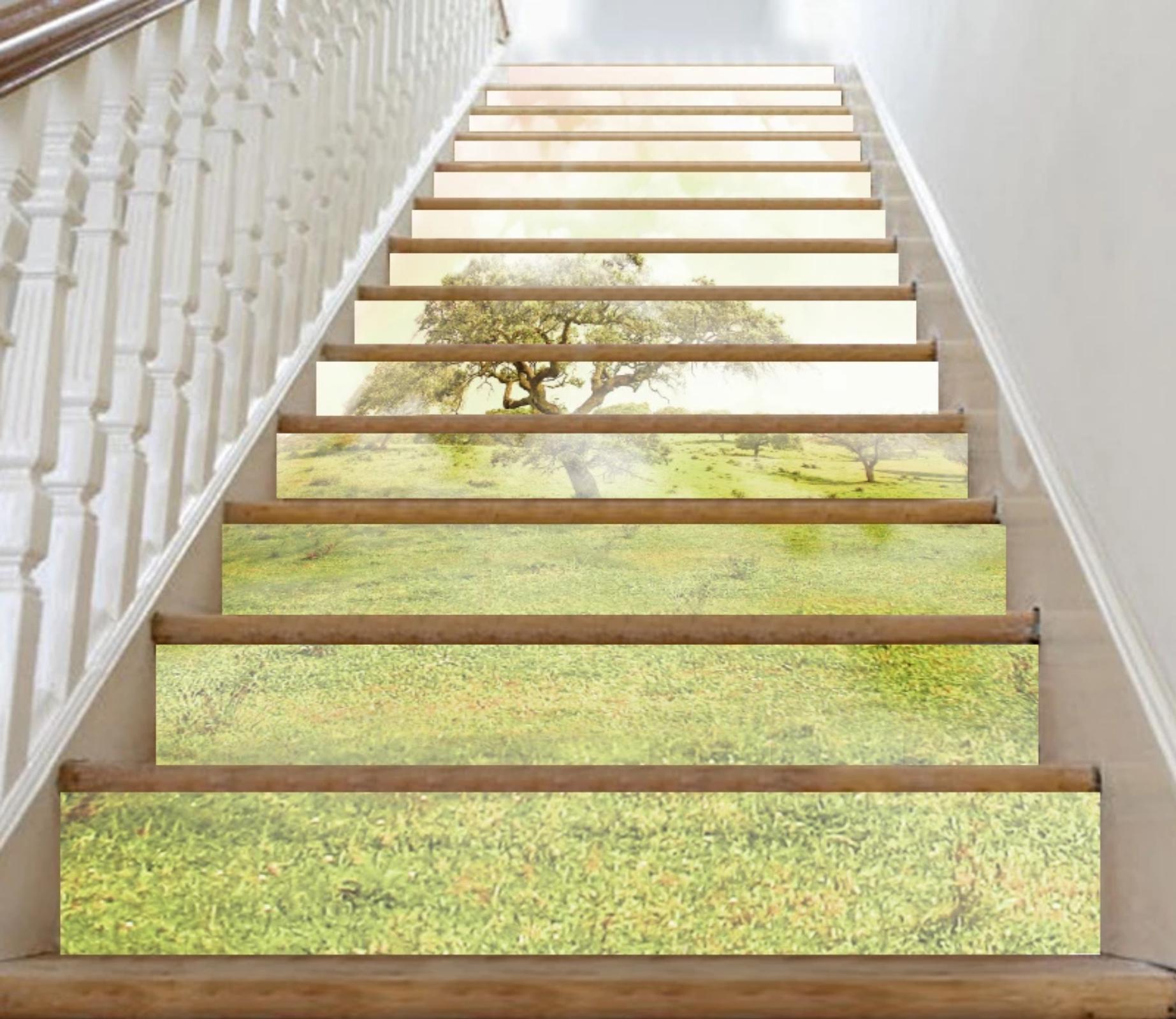 3D Grassland 586 Stair Risers Wallpaper AJ Wallpaper 
