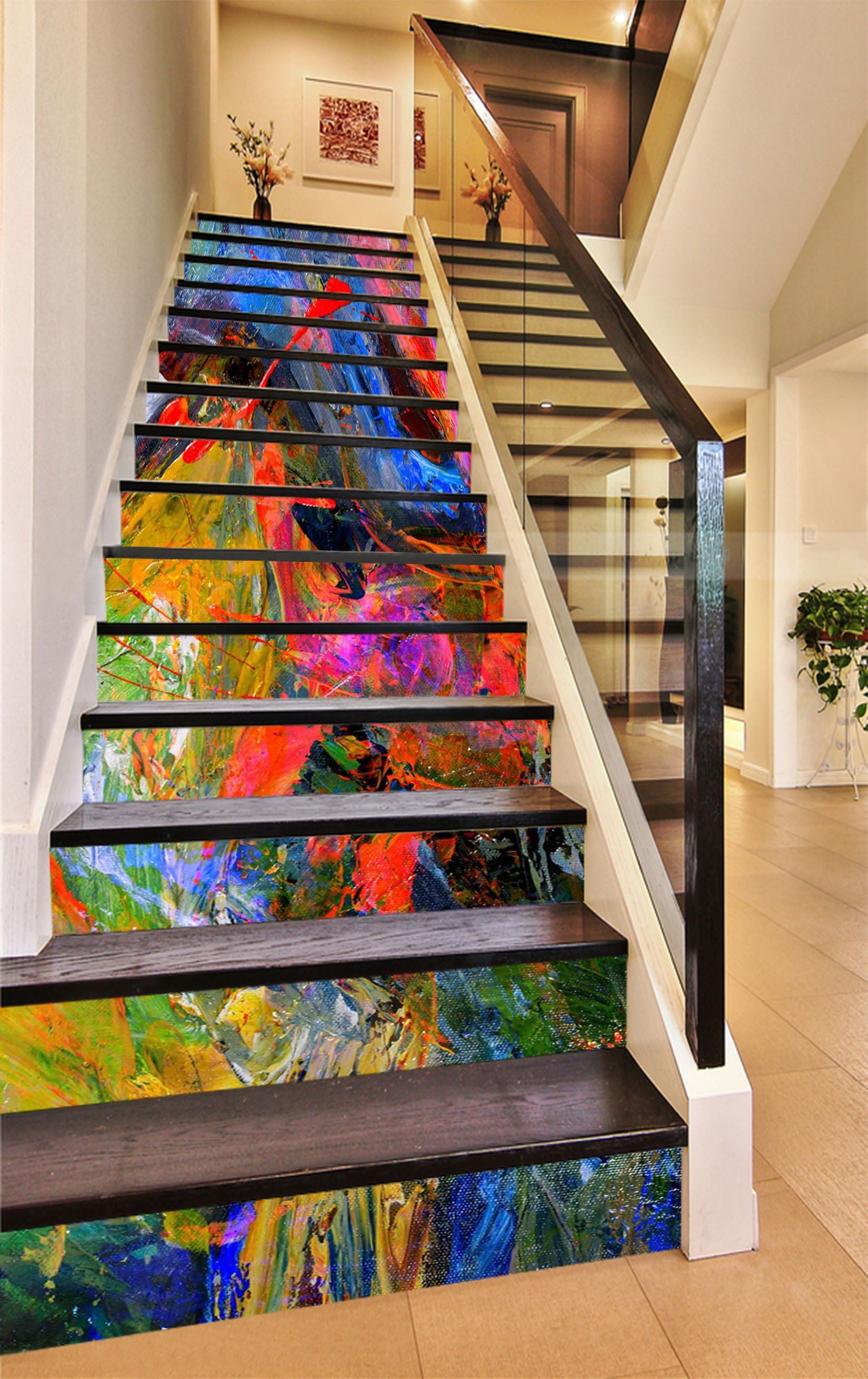 3D Color Painting 1146 Stair Risers Wallpaper AJ Wallpaper 