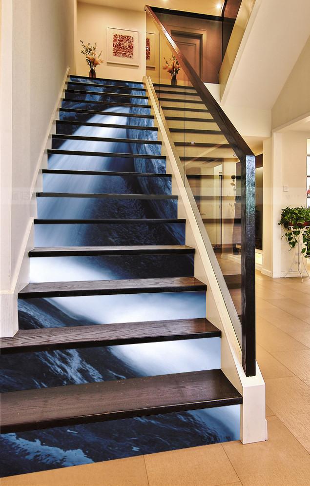 3D Rocks Stream 755 Stair Risers Wallpaper AJ Wallpaper 