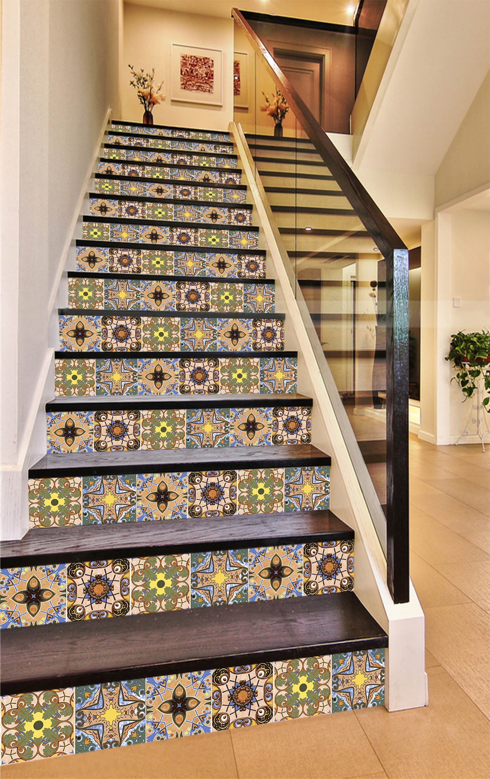 3D Complex Pattern 1669 Stair Risers Wallpaper AJ Wallpaper 