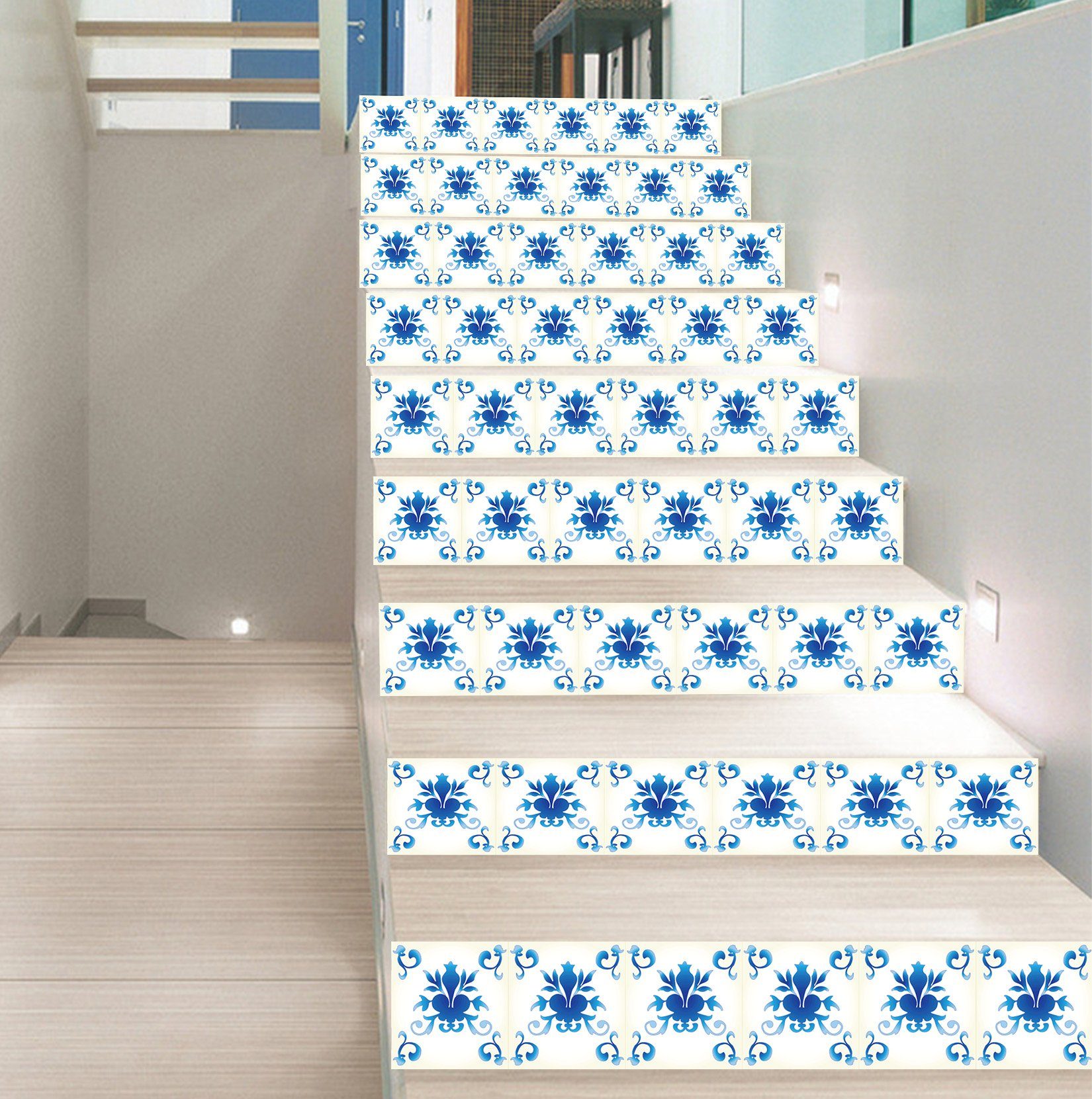 3D Elegant Flower Pattern 1694 Stair Risers Wallpaper AJ Wallpaper 