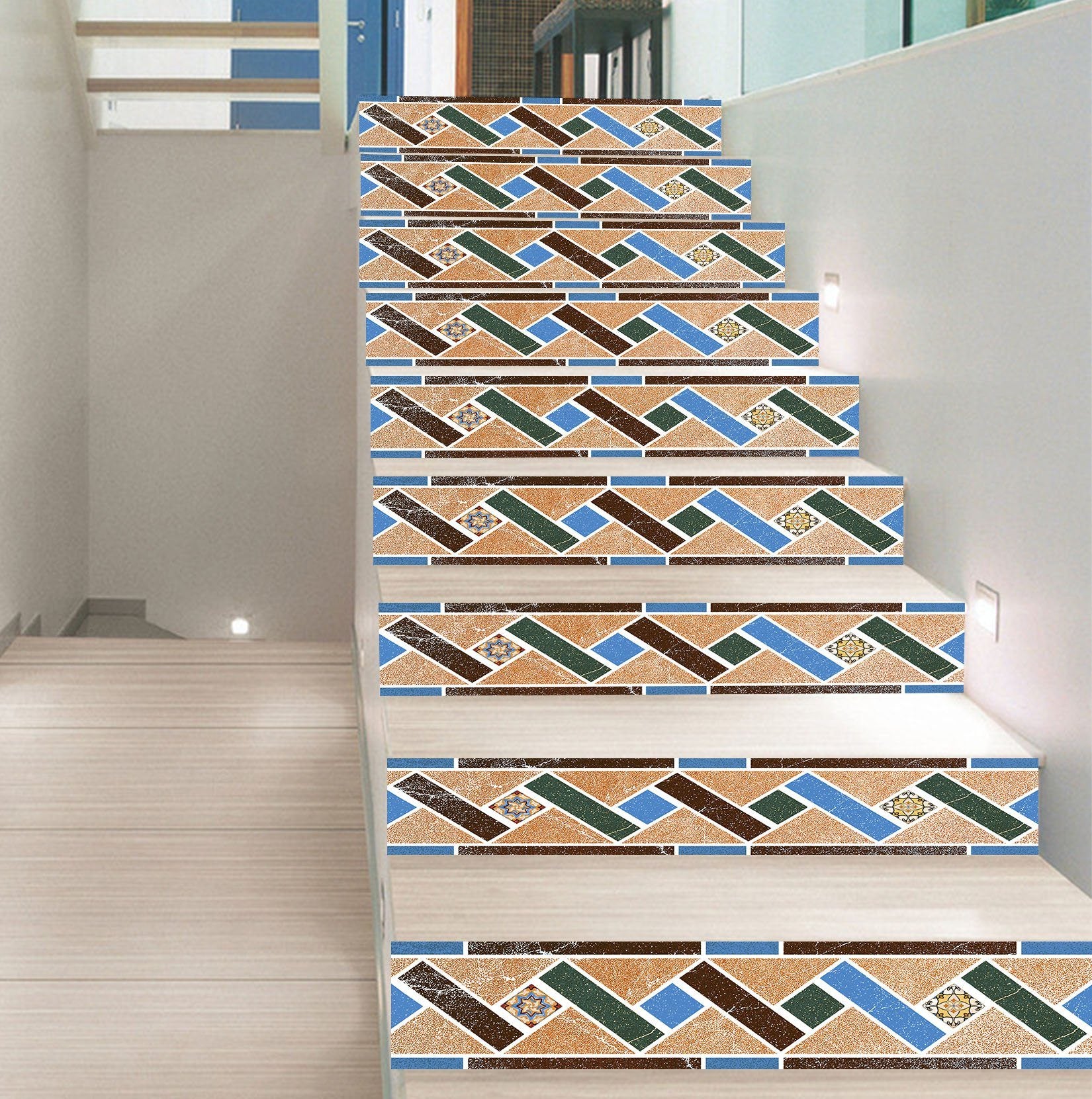3D Tile Pattern 1665 Stair Risers Wallpaper AJ Wallpaper 