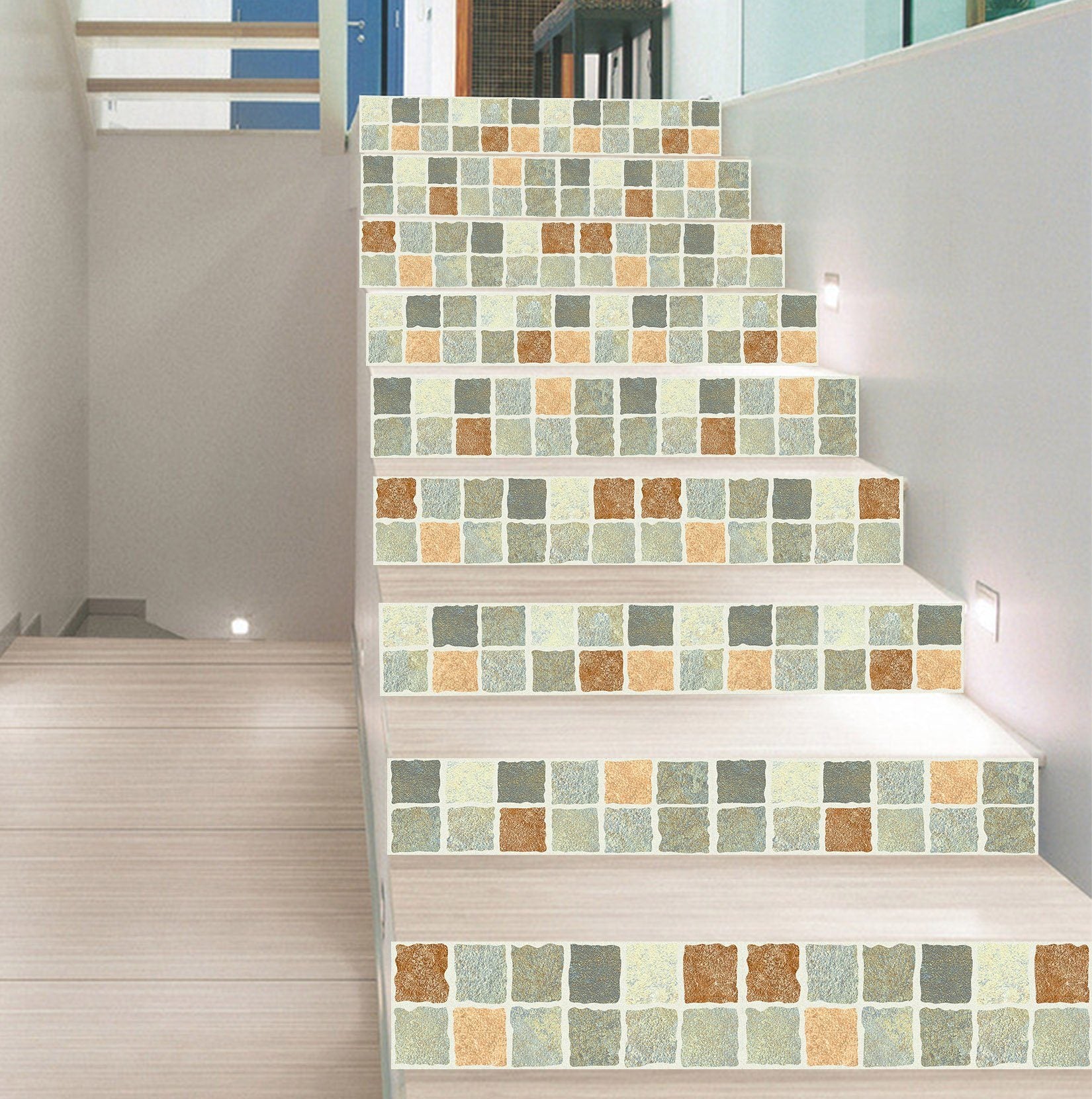 3D Grids 1663 Stair Risers Wallpaper AJ Wallpaper 
