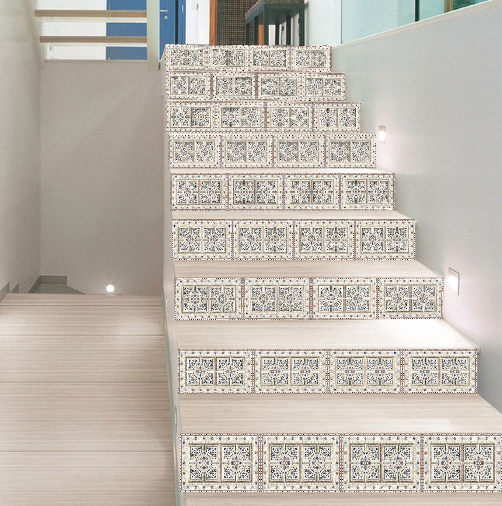 3D Stones Slices Pattern 1697 Stair Risers Wallpaper AJ Wallpaper 