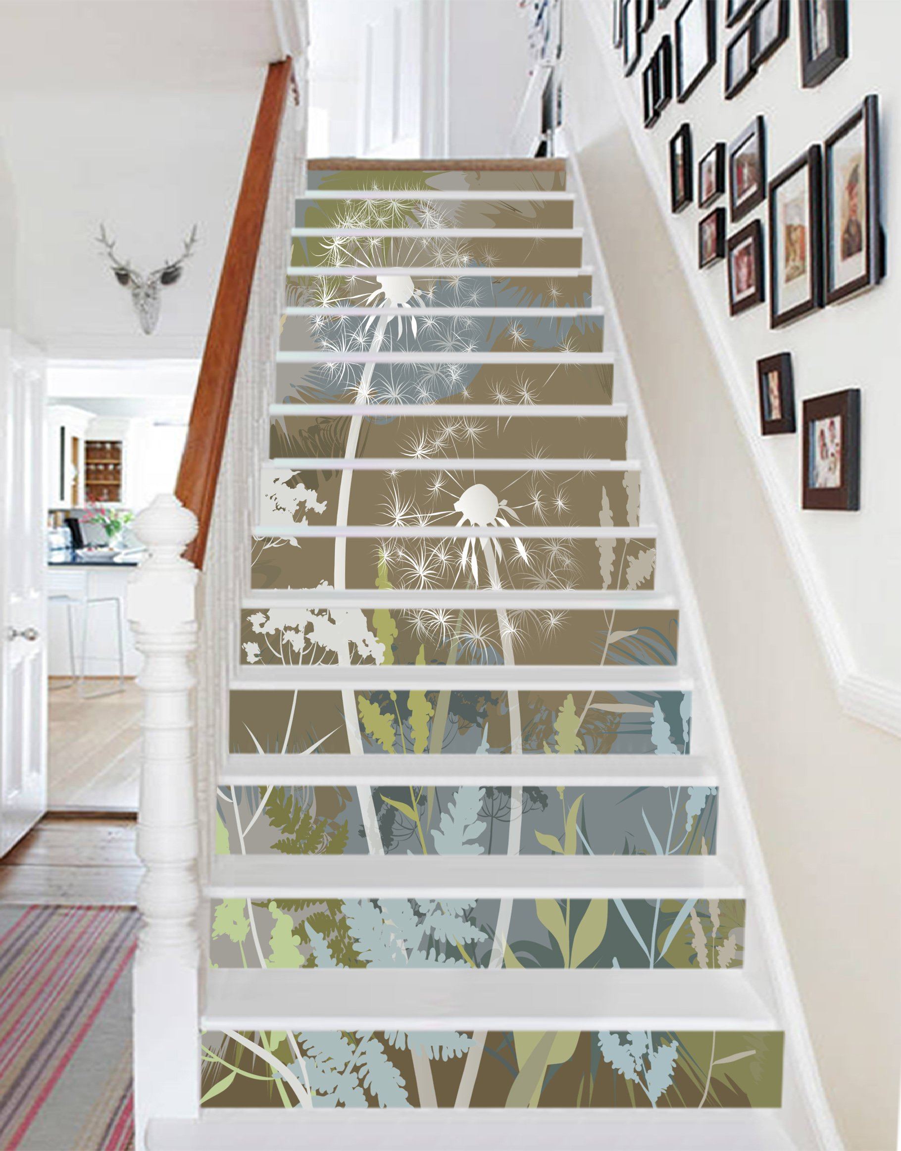 3D Dandelion 672 Stair Risers Wallpaper AJ Wallpaper 