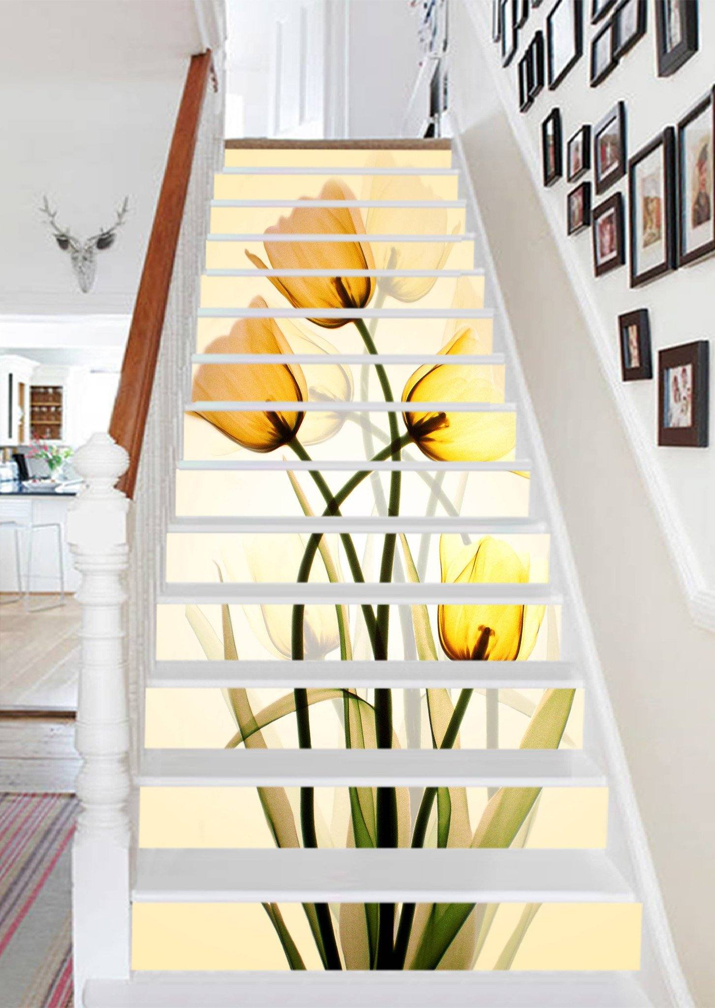 3D Tulip Flowers 945 Stair Risers Wallpaper AJ Wallpaper 