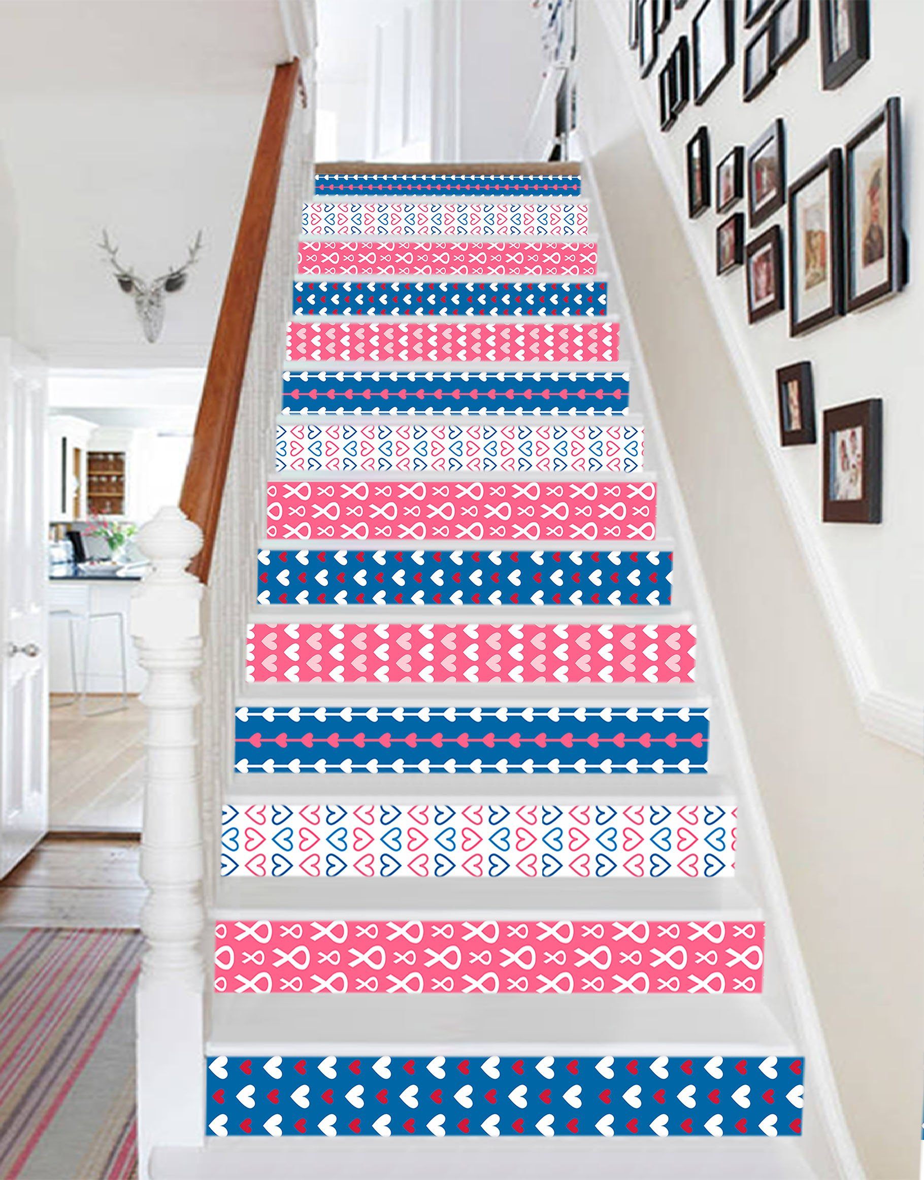 3D Romantic Pattern 1696 Stair Risers Wallpaper AJ Wallpaper 