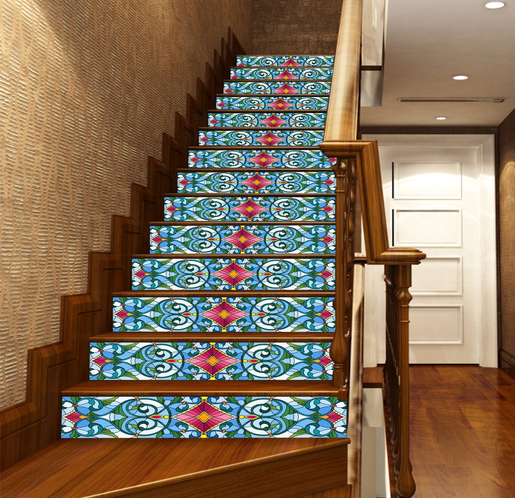 3D Retro Pattern 2641 Stair Risers Wallpaper AJ Wallpaper 