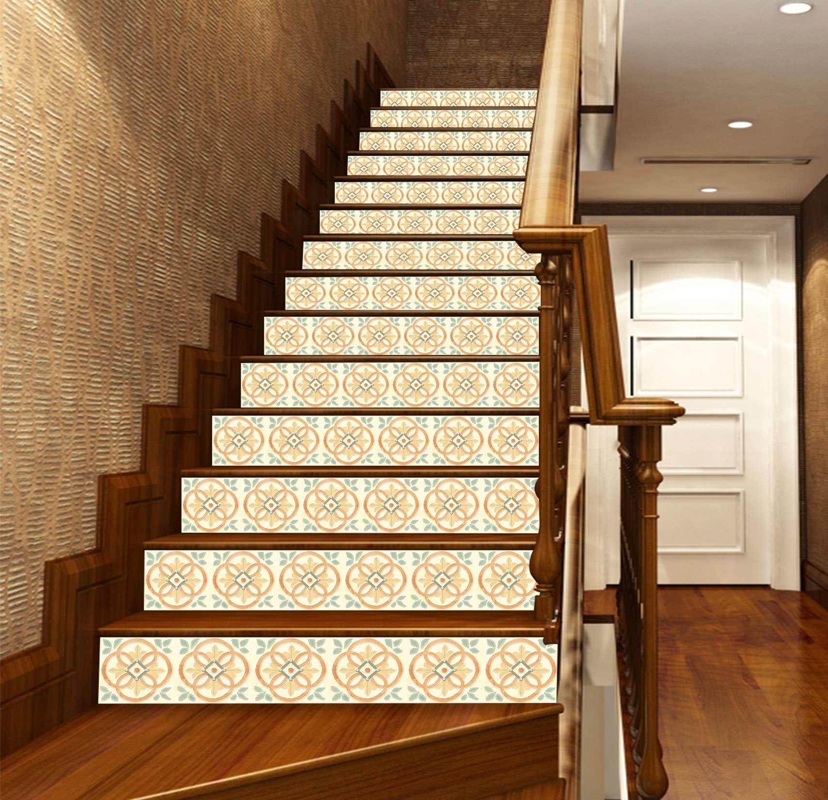 3D Graceful Pattern 1664 Stair Risers Wallpaper AJ Wallpaper 