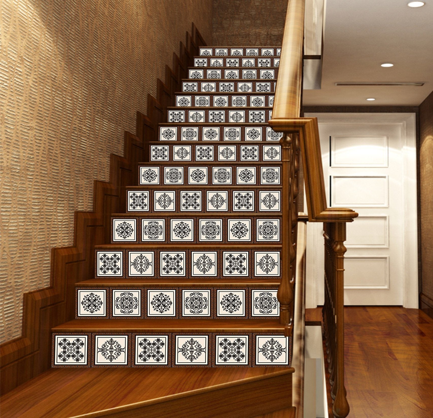 3D Retro Pattern 853 Stair Risers Wallpaper AJ Wallpaper 