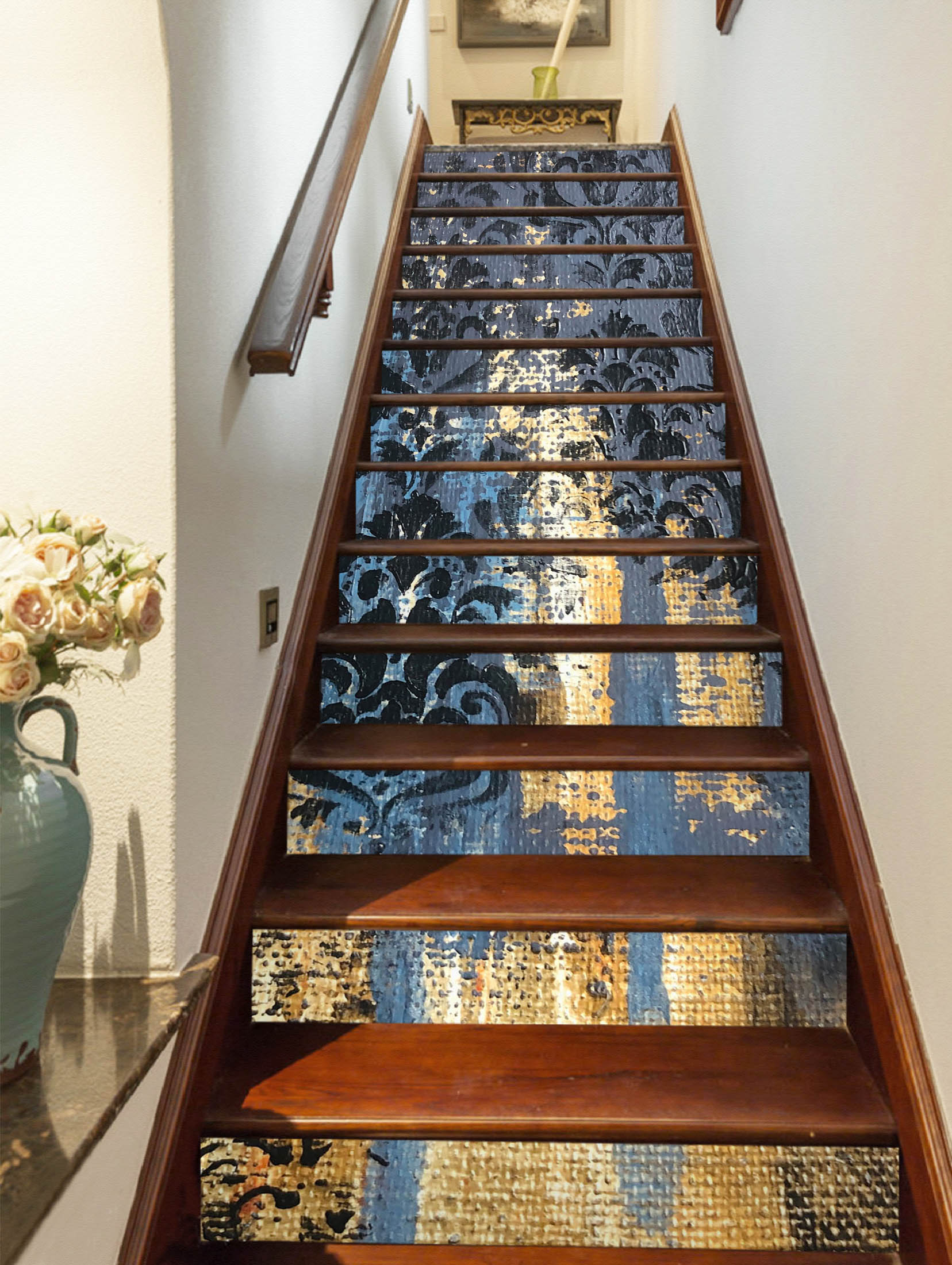 3D Black Pattern 829 Skromova Marina Stair Risers