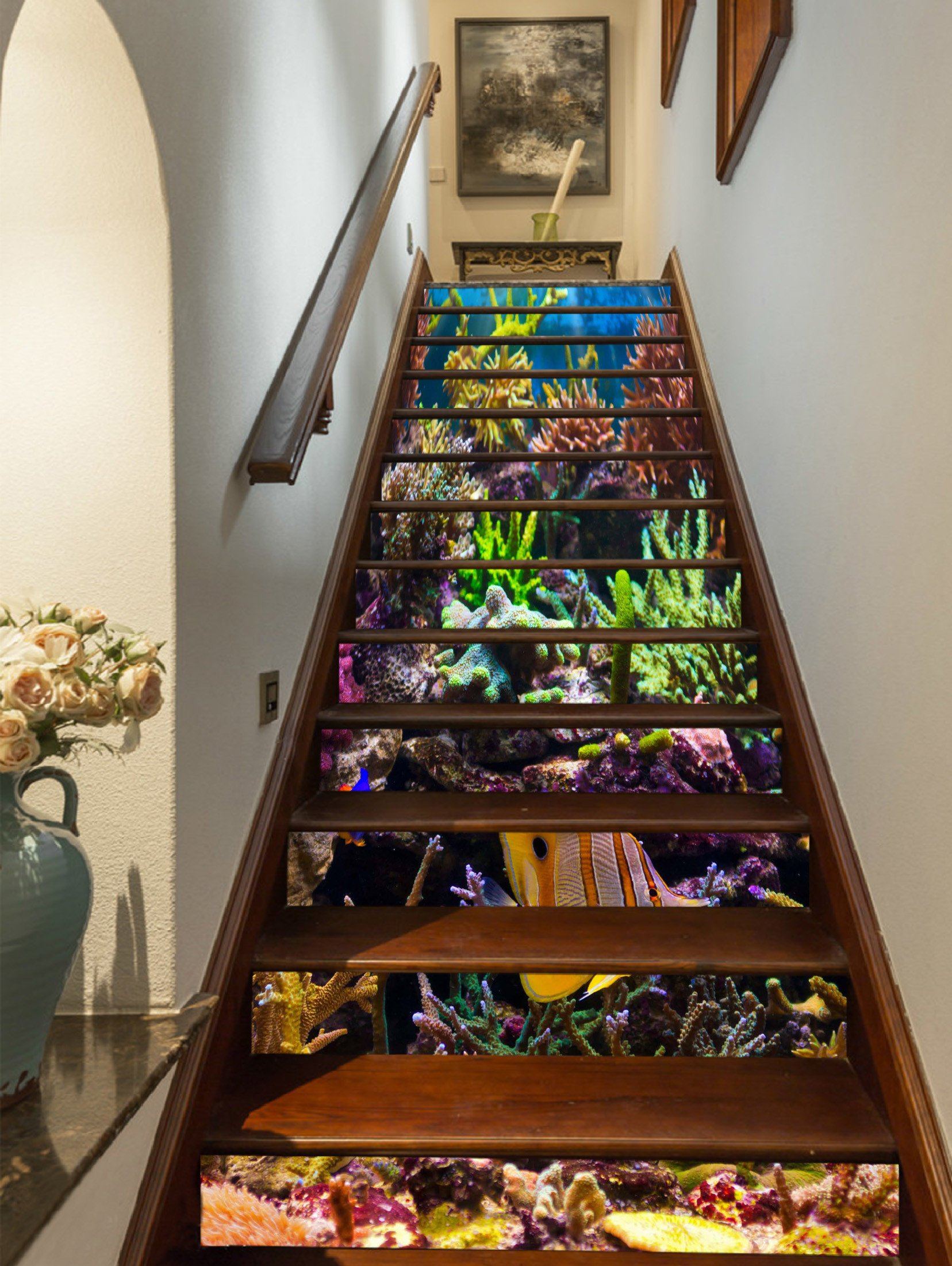 3D Colorful Seabed 852 Stair Risers Wallpaper AJ Wallpaper 
