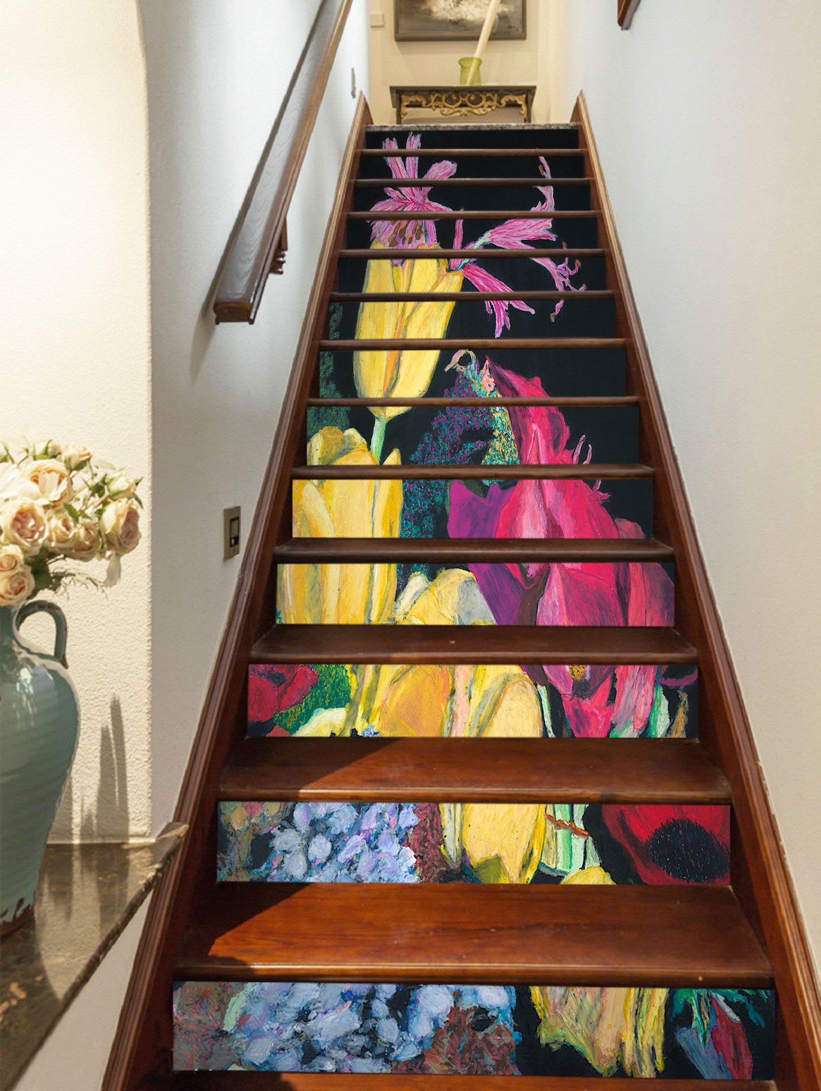 3D Various Colored Flowers 90153 Allan P. Friedlander Stair Risers