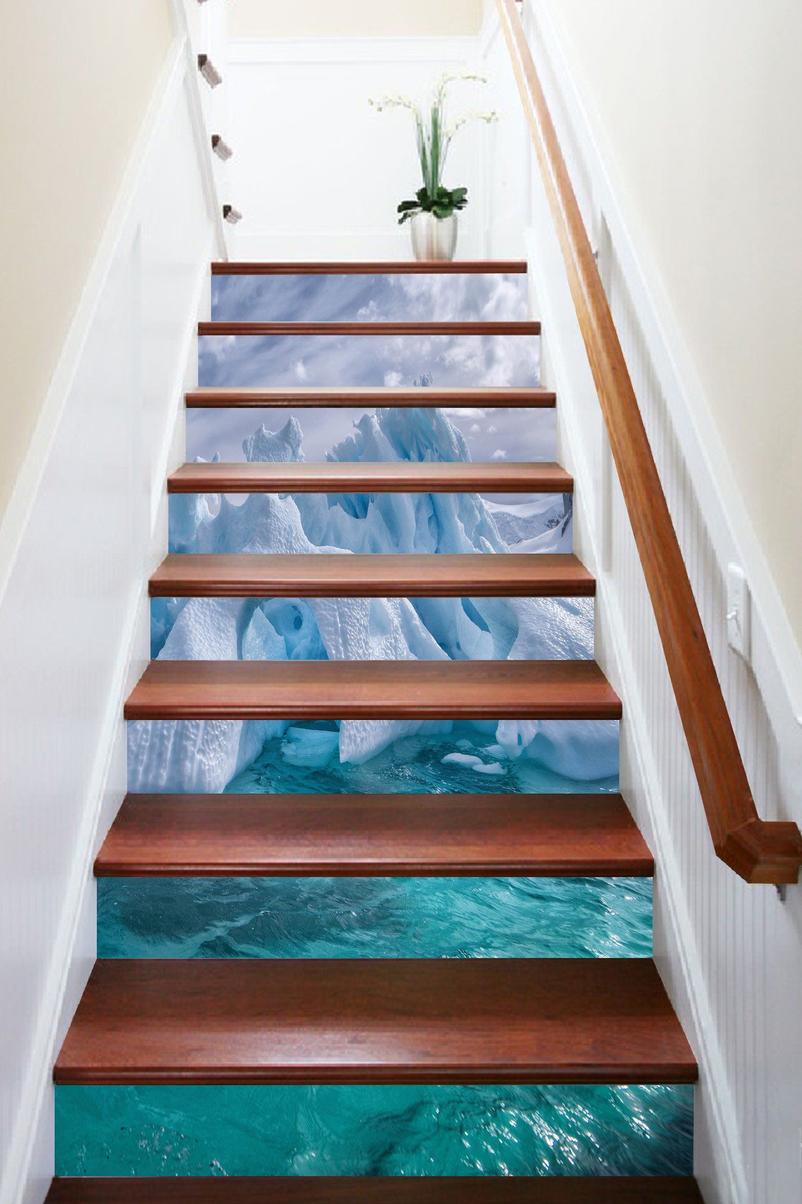 3D Sea Melting Iceberg 799 Stair Risers Wallpaper AJ Wallpaper 