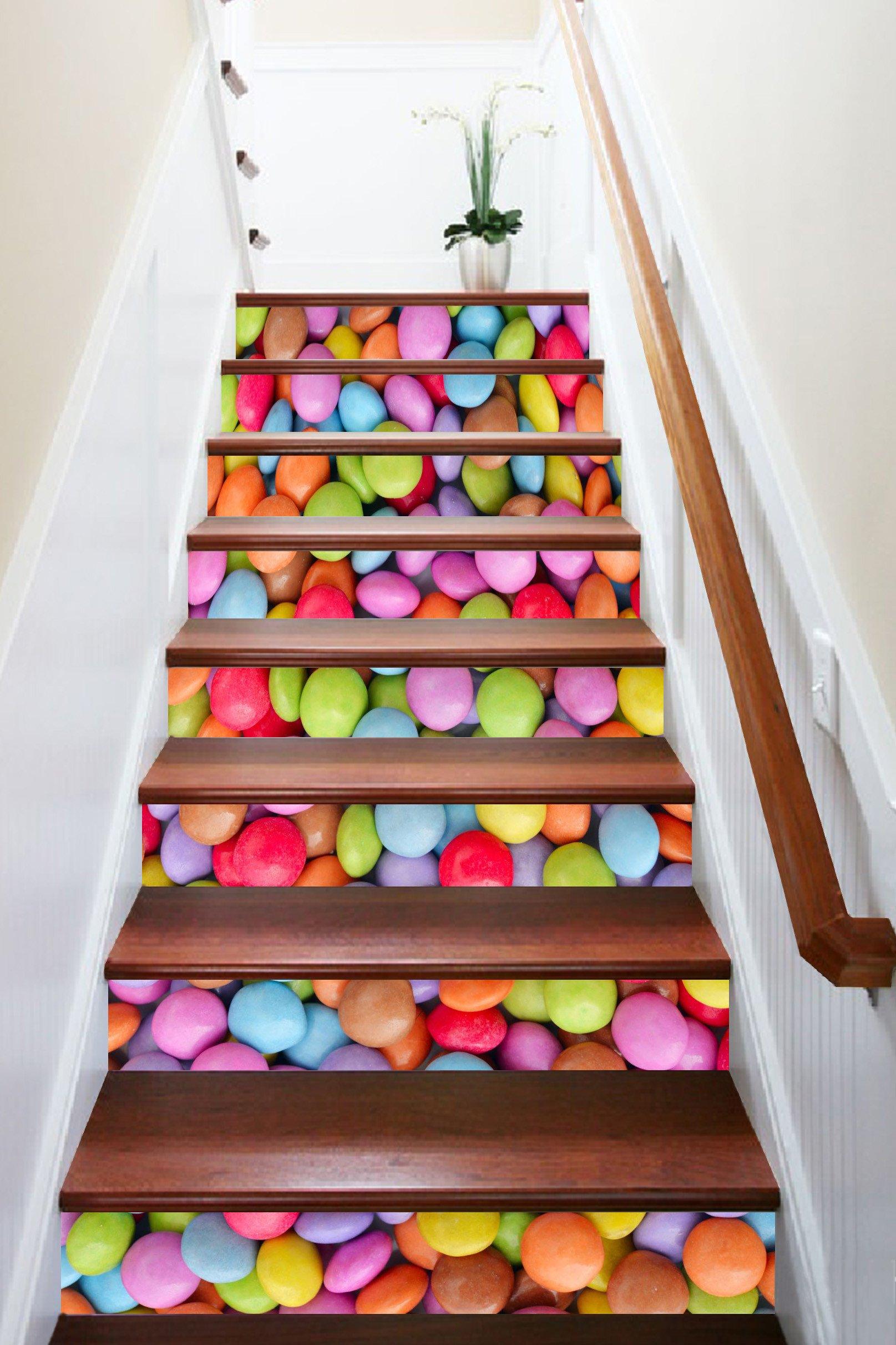 3D Color Candy 1279 Stair Risers Wallpaper AJ Wallpaper 