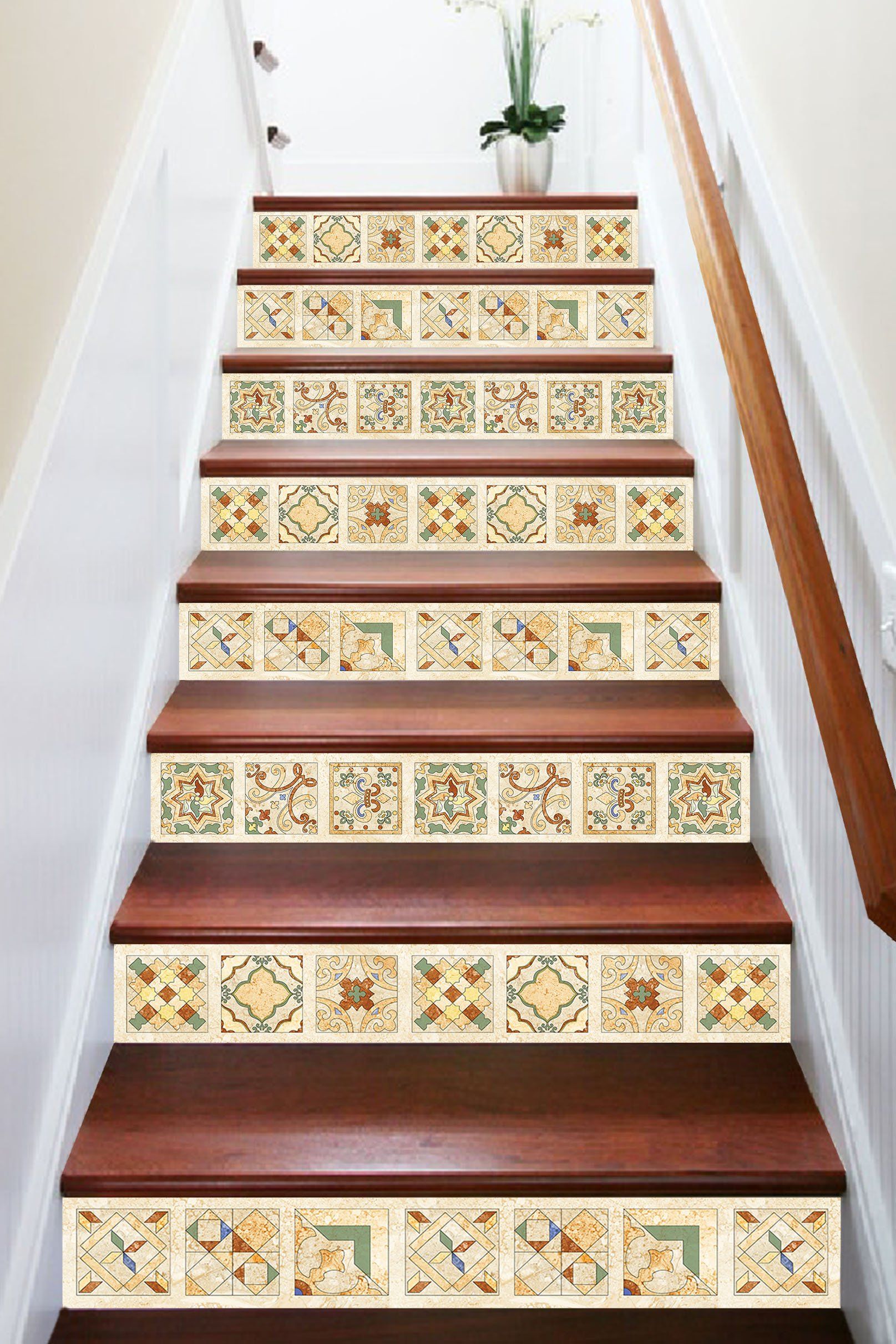 3D Various Pattern 1655 Stair Risers Wallpaper AJ Wallpaper 