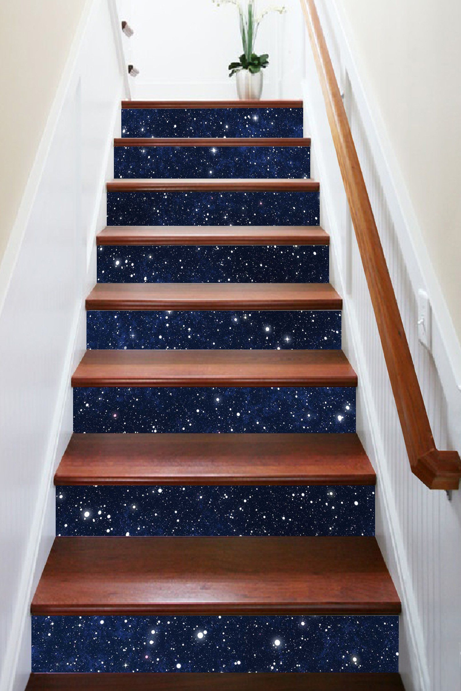3D Sky Shiny Stars 1577 Stair Risers Wallpaper AJ Wallpaper 
