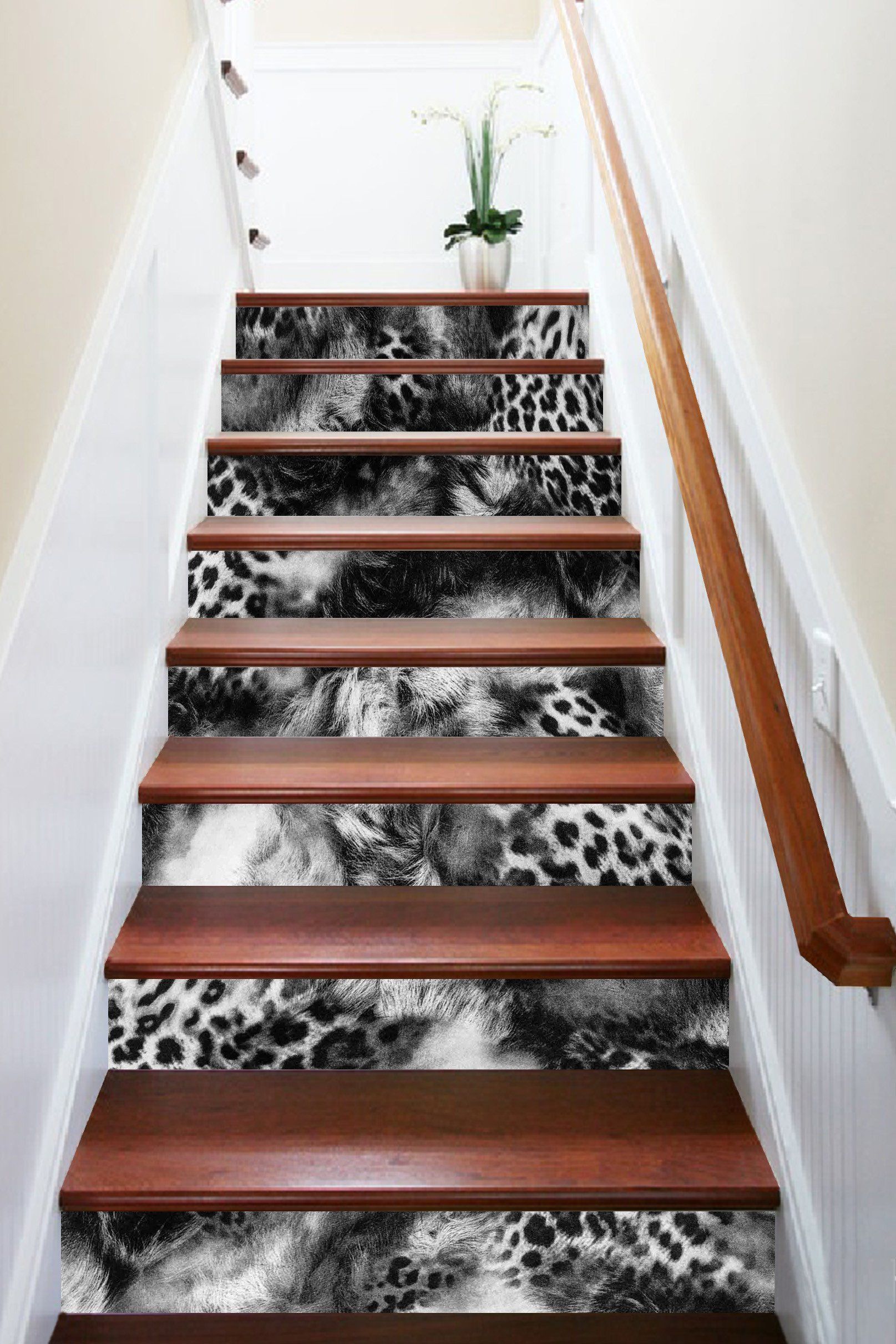 3D Animal Feather Pattern 1140 Stair Risers Wallpaper AJ Wallpaper 