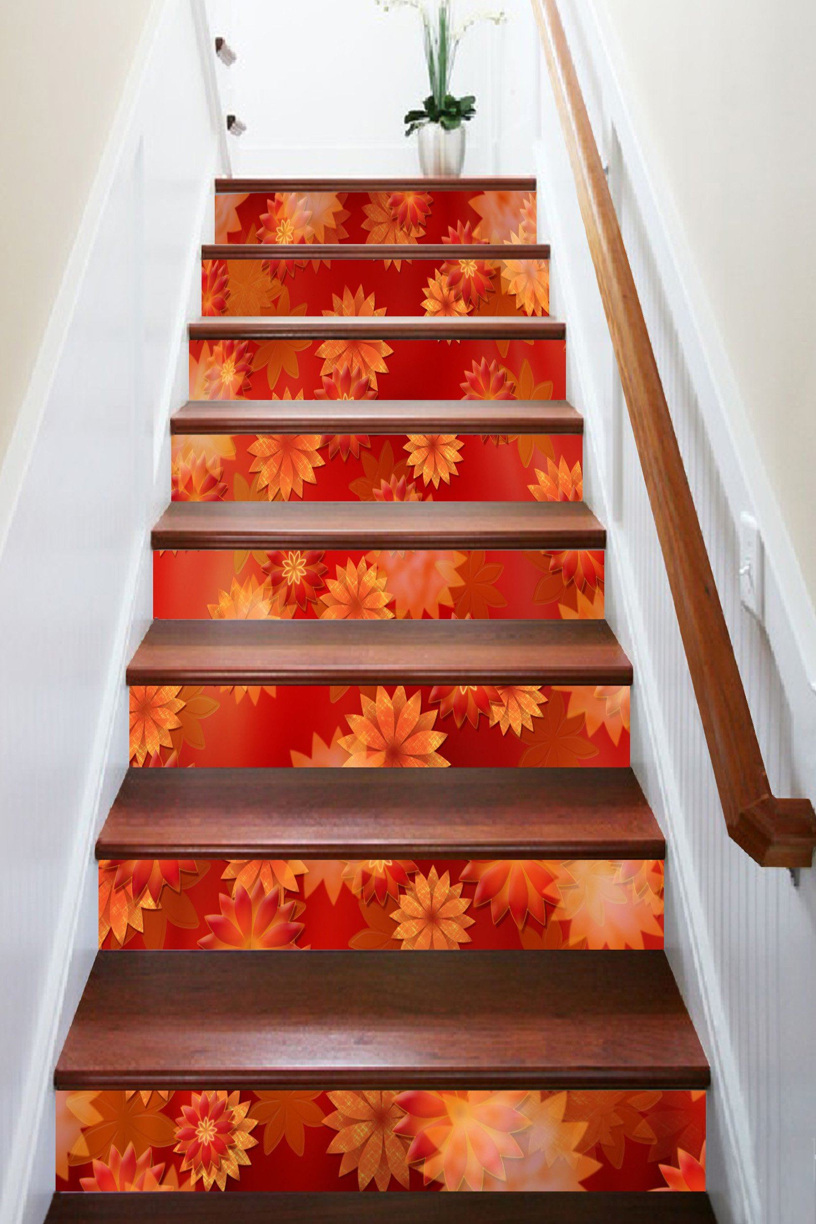 3D Bright Pattern 1438 Stair Risers Wallpaper AJ Wallpaper 