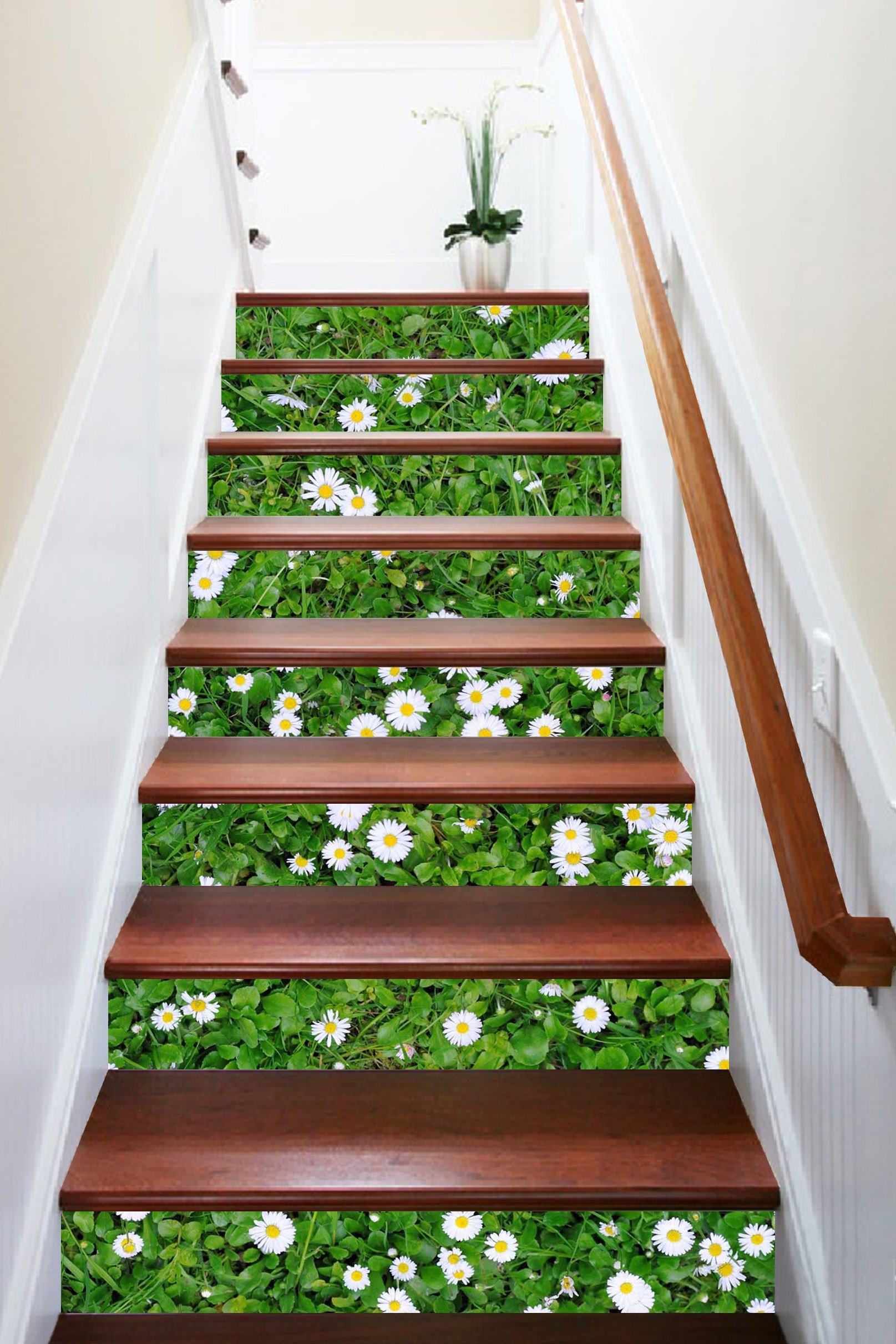 3D Weeds Flowers 1126 Stair Risers Wallpaper AJ Wallpaper 