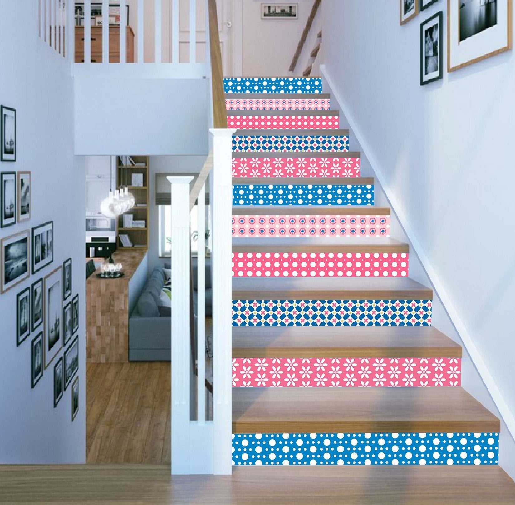 3D Various Flowers Pattern 1695 Stair Risers Wallpaper AJ Wallpaper 
