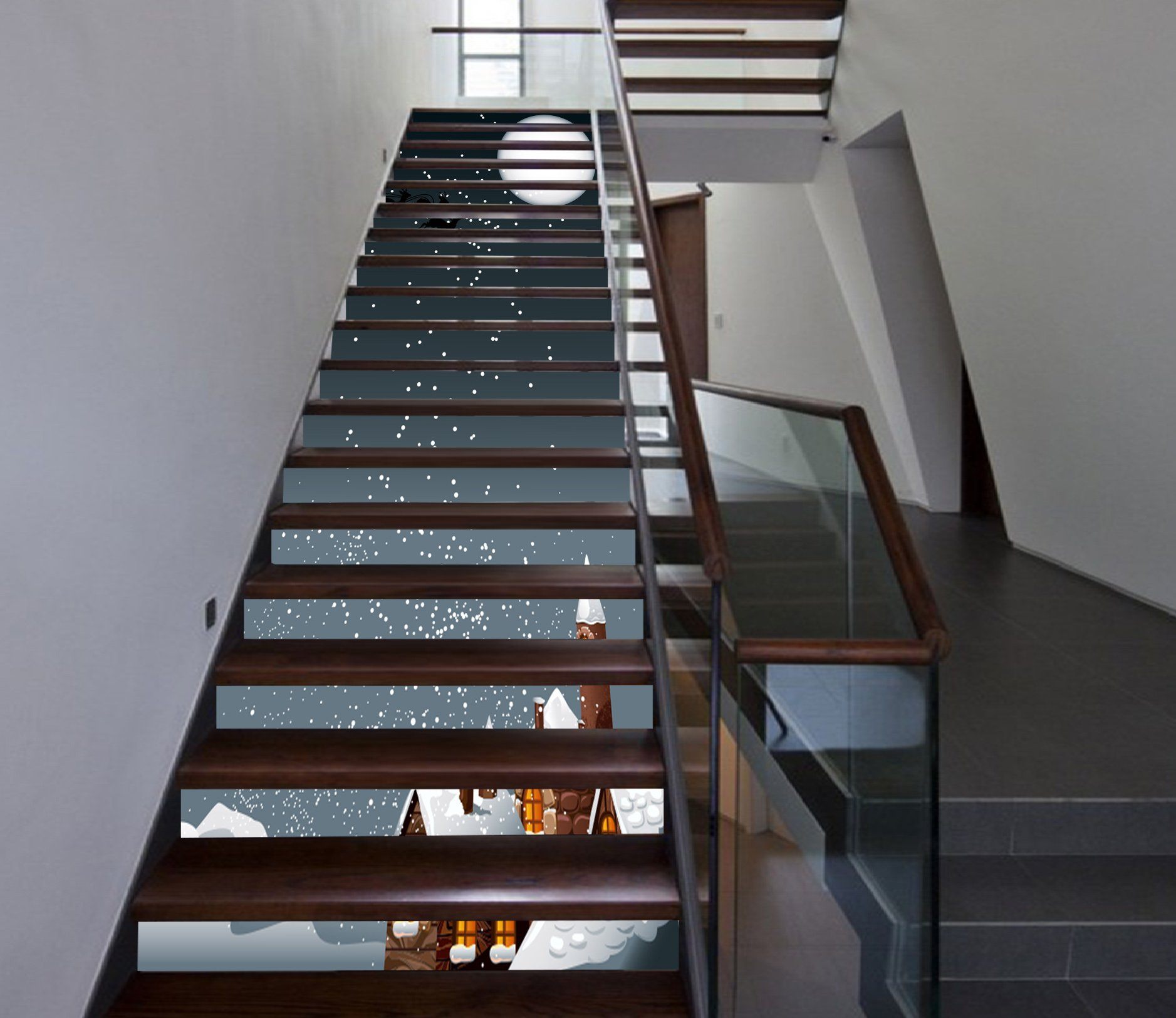 3D Merry Christmas Xmas 1 Stair Risers Wallpaper AJ Wallpaper 