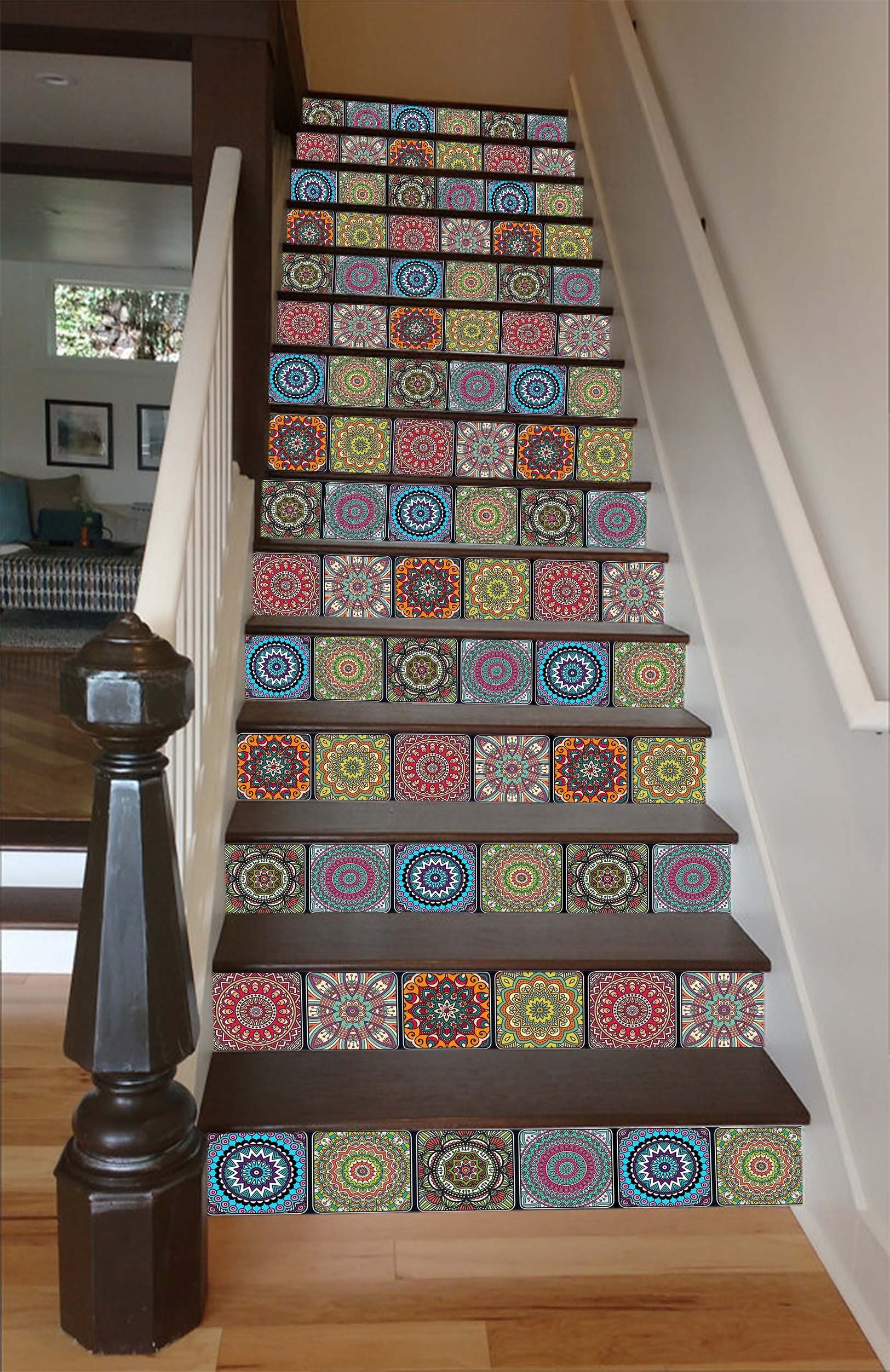 3D Complicated Pattern 1683 Stair Risers Wallpaper AJ Wallpaper 