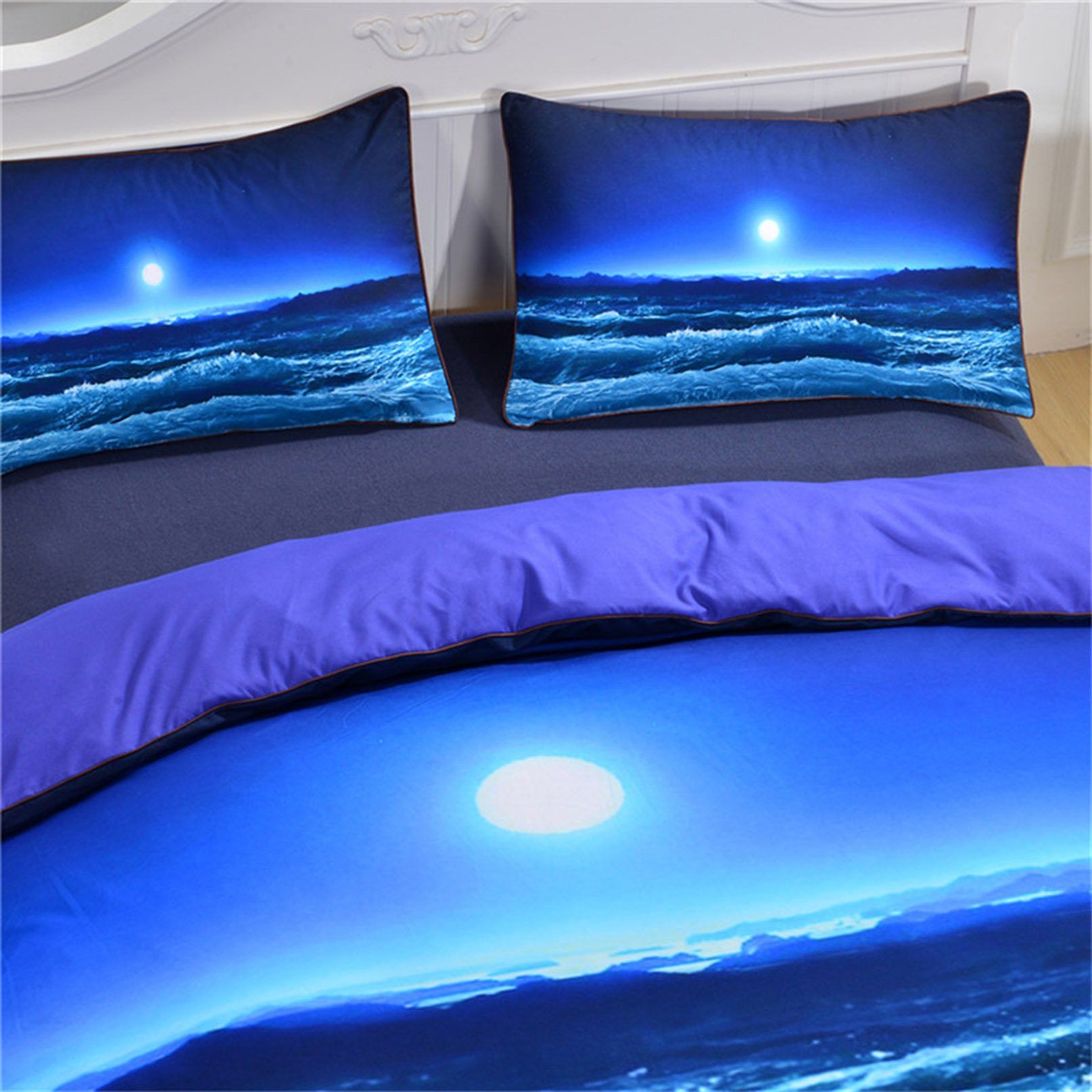 3D Deep Sea Moon 106 Bed Pillowcases Quilt Wallpaper AJ Wallpaper 
