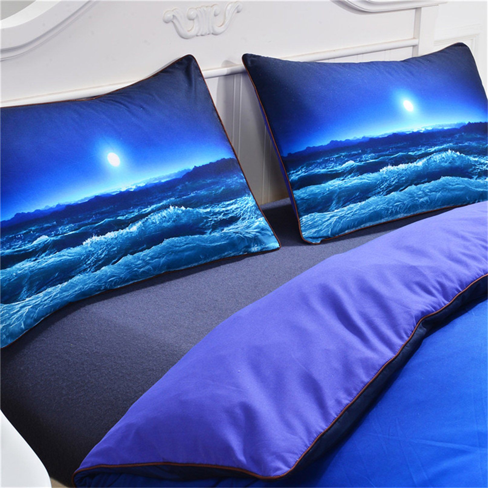 3D Deep Sea Moon 106 Bed Pillowcases Quilt Wallpaper AJ Wallpaper 