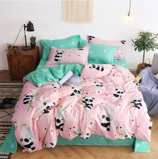3D Pink Bottom Panda 12038 Bed Pillowcases Quilt