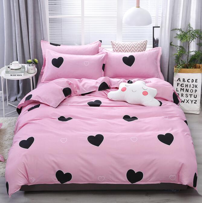 3D Black Love 12048 Bed Pillowcases Quilt