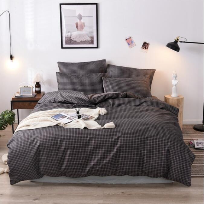 3D Black Grid 12022 Bed Pillowcases Quilt