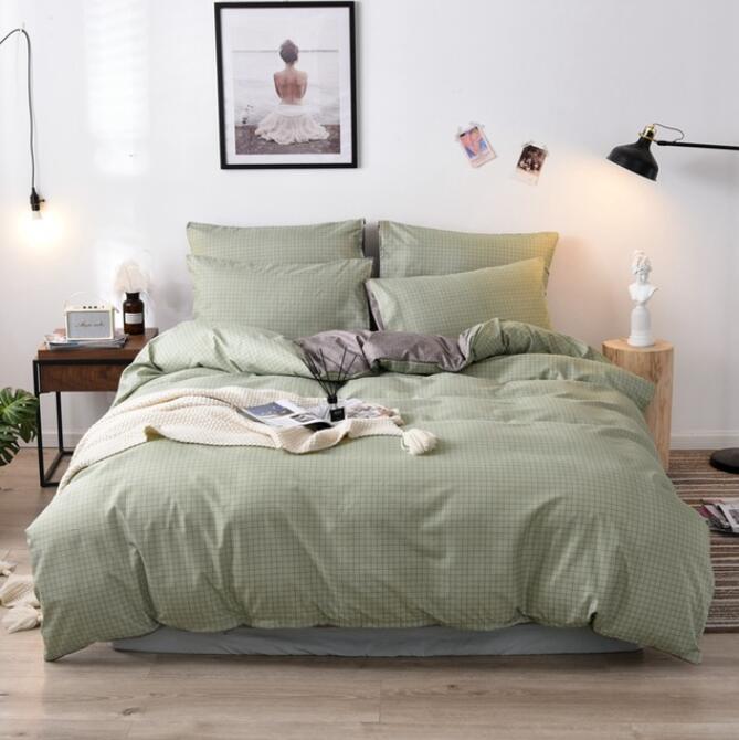 3D Green Grid 12025 Bed Pillowcases Quilt