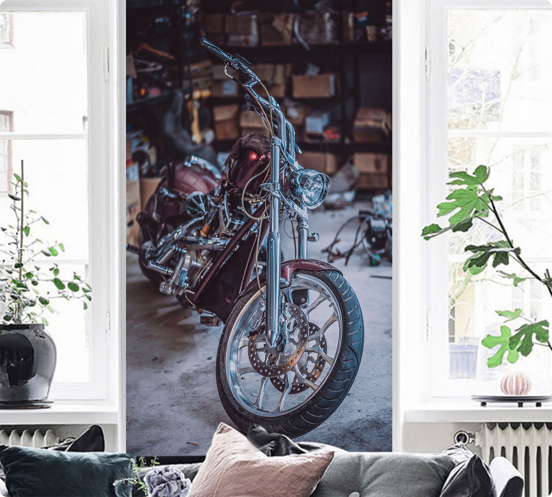 3D Luxury Motorcycle 422 Vehicle Wall Murals