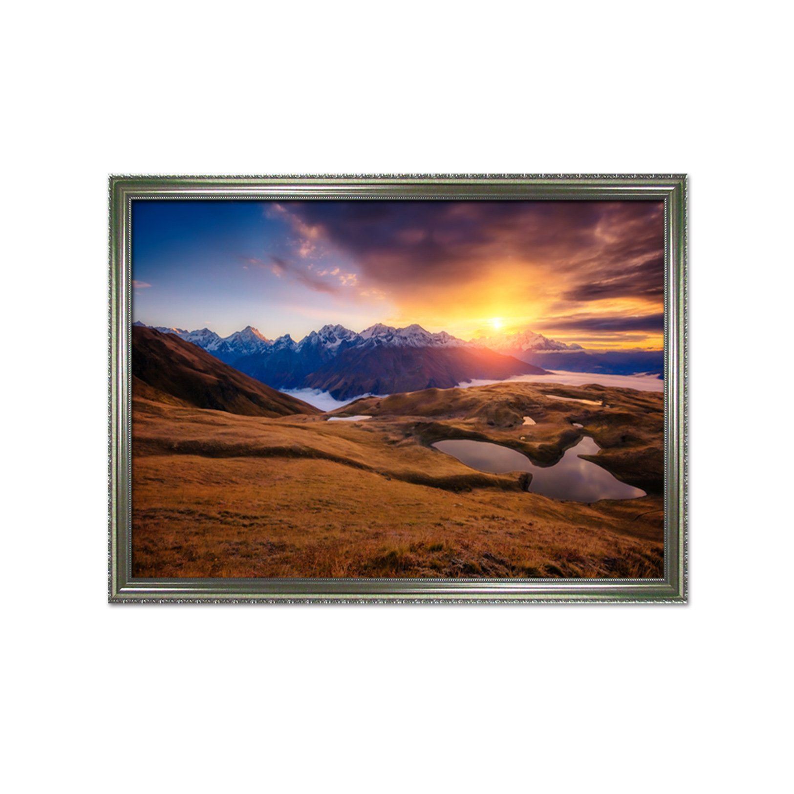 3D Beautiful Sunset 170 Fake Framed Print Painting Wallpaper AJ Creativity Home 