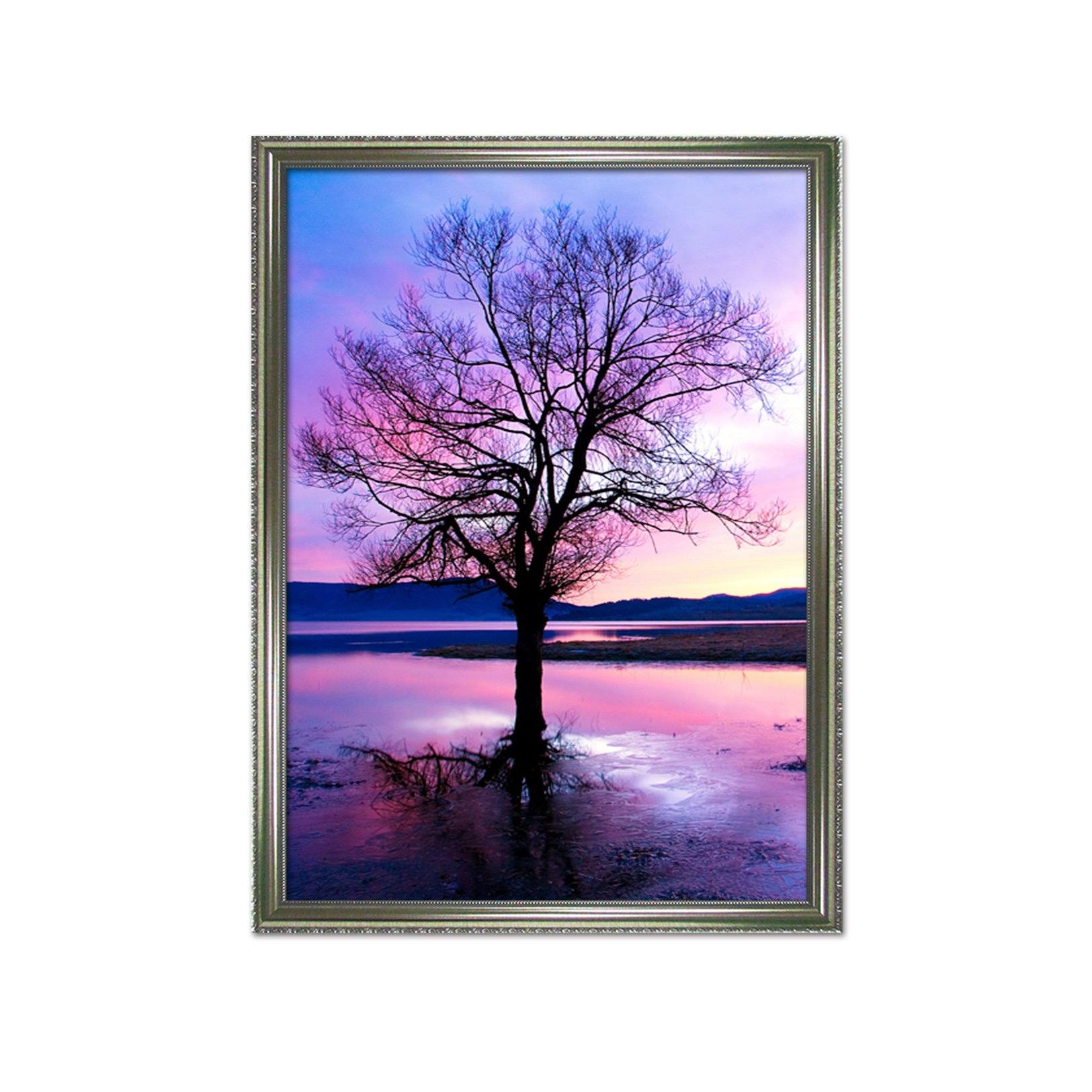 3D Purple Sky 129 Fake Framed Print Painting Wallpaper AJ Creativity Home 