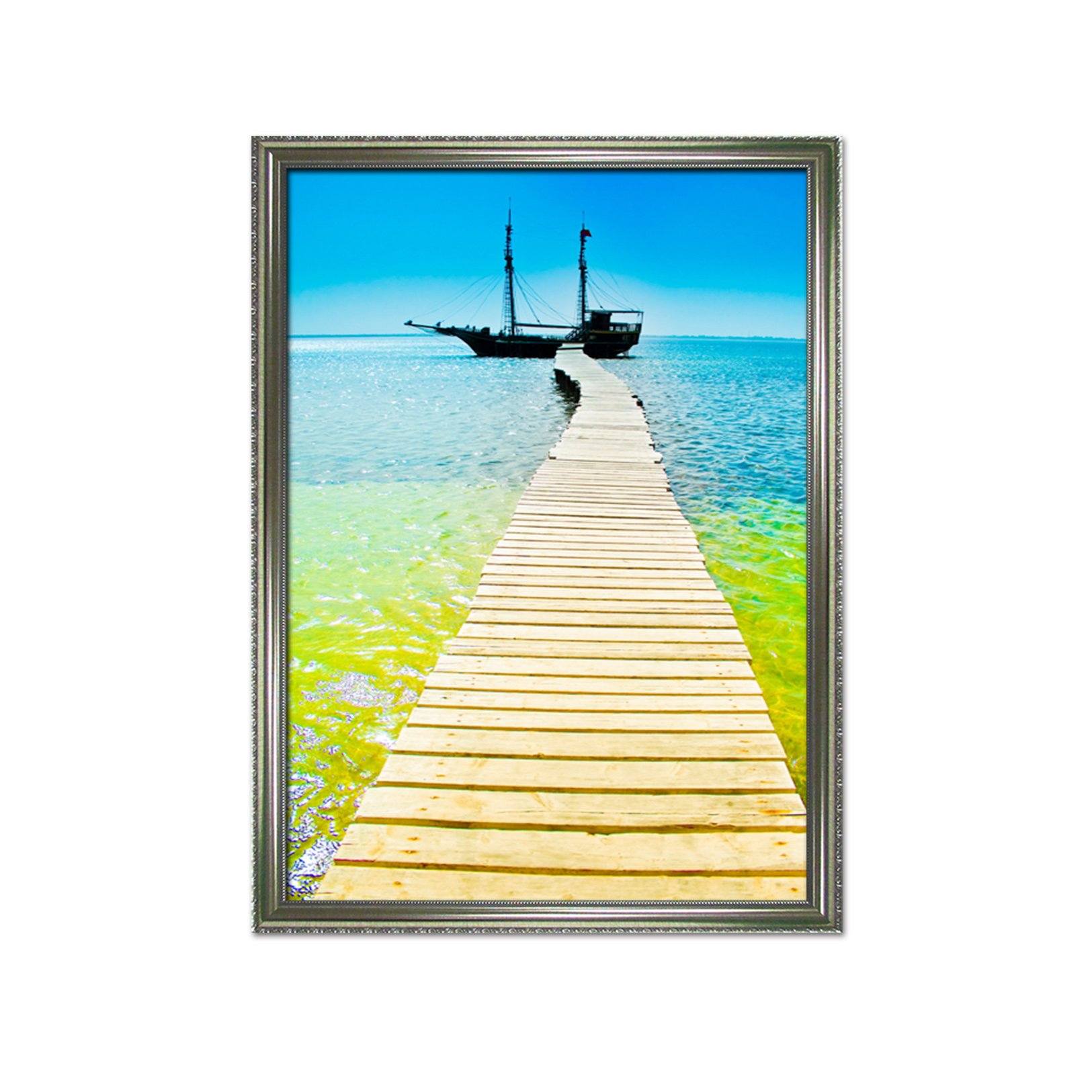 3D Wooden Bridge 007 Fake Framed Print Painting Wallpaper AJ Creativity Home 