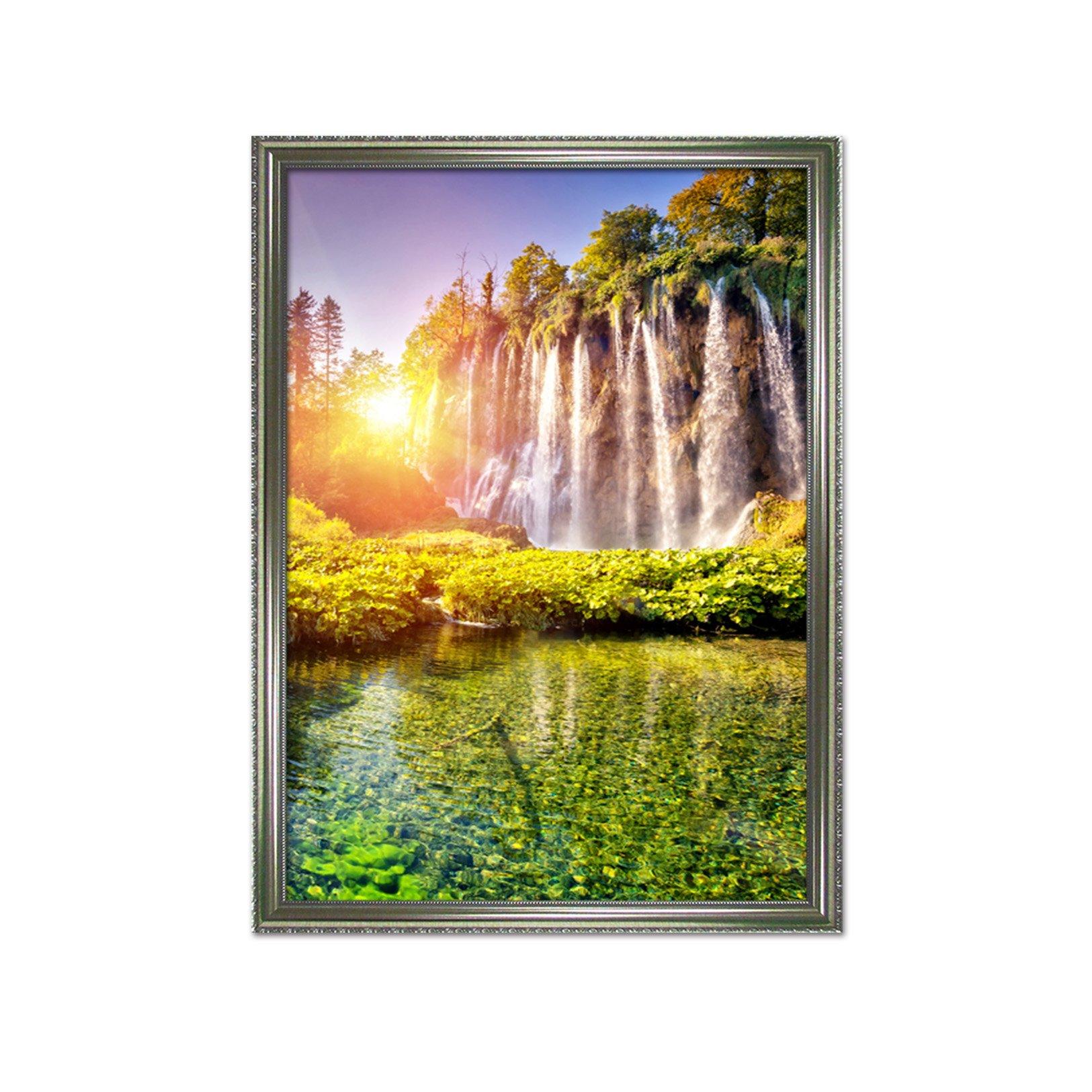3D Sunshine River Water 003 Fake Framed Print Painting Wallpaper AJ Creativity Home 