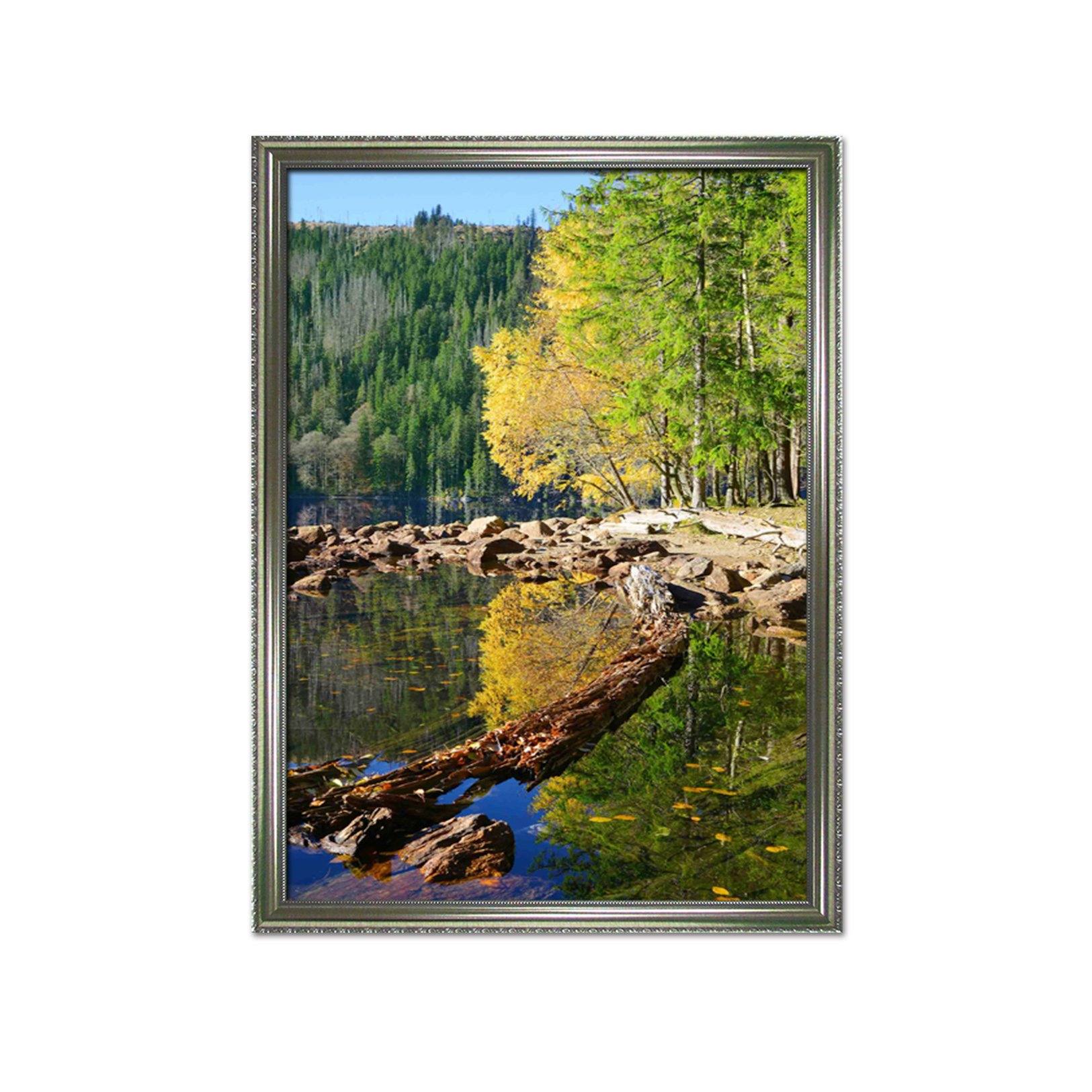 3D River Leaves 121 Fake Framed Print Painting Wallpaper AJ Creativity Home 