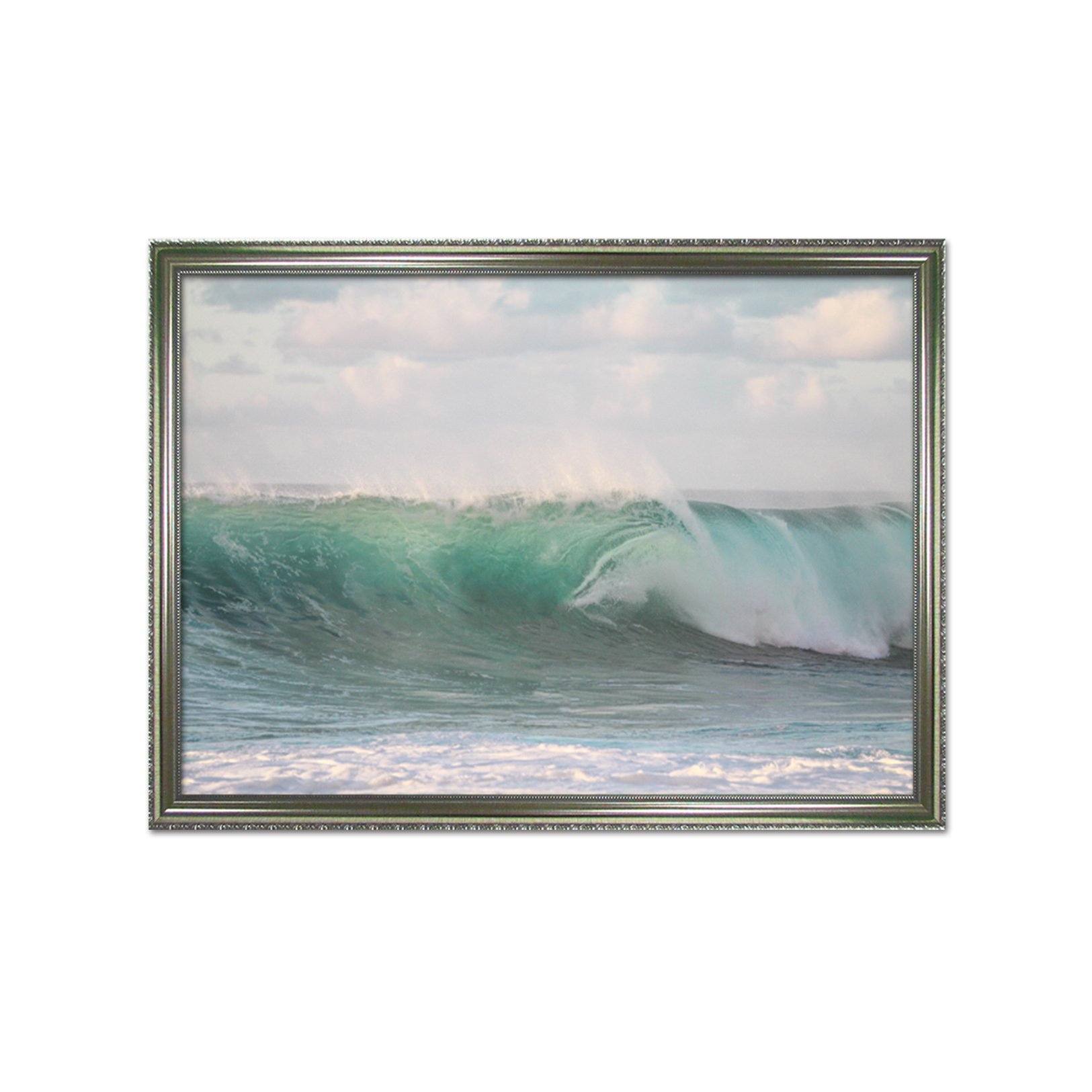 3D Wave Surge 037 Fake Framed Print Painting Wallpaper AJ Creativity Home 