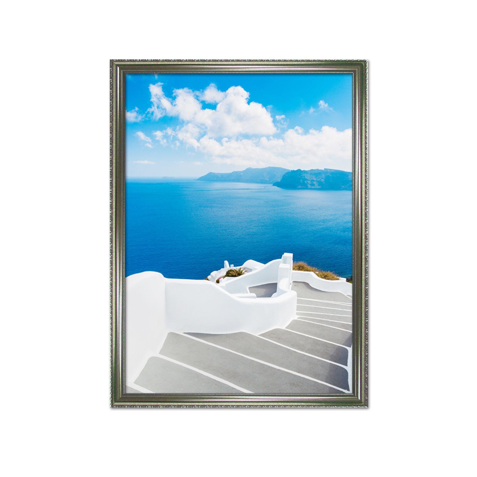 3D Seaside Staircase 010 Fake Framed Print Painting Wallpaper AJ Creativity Home 