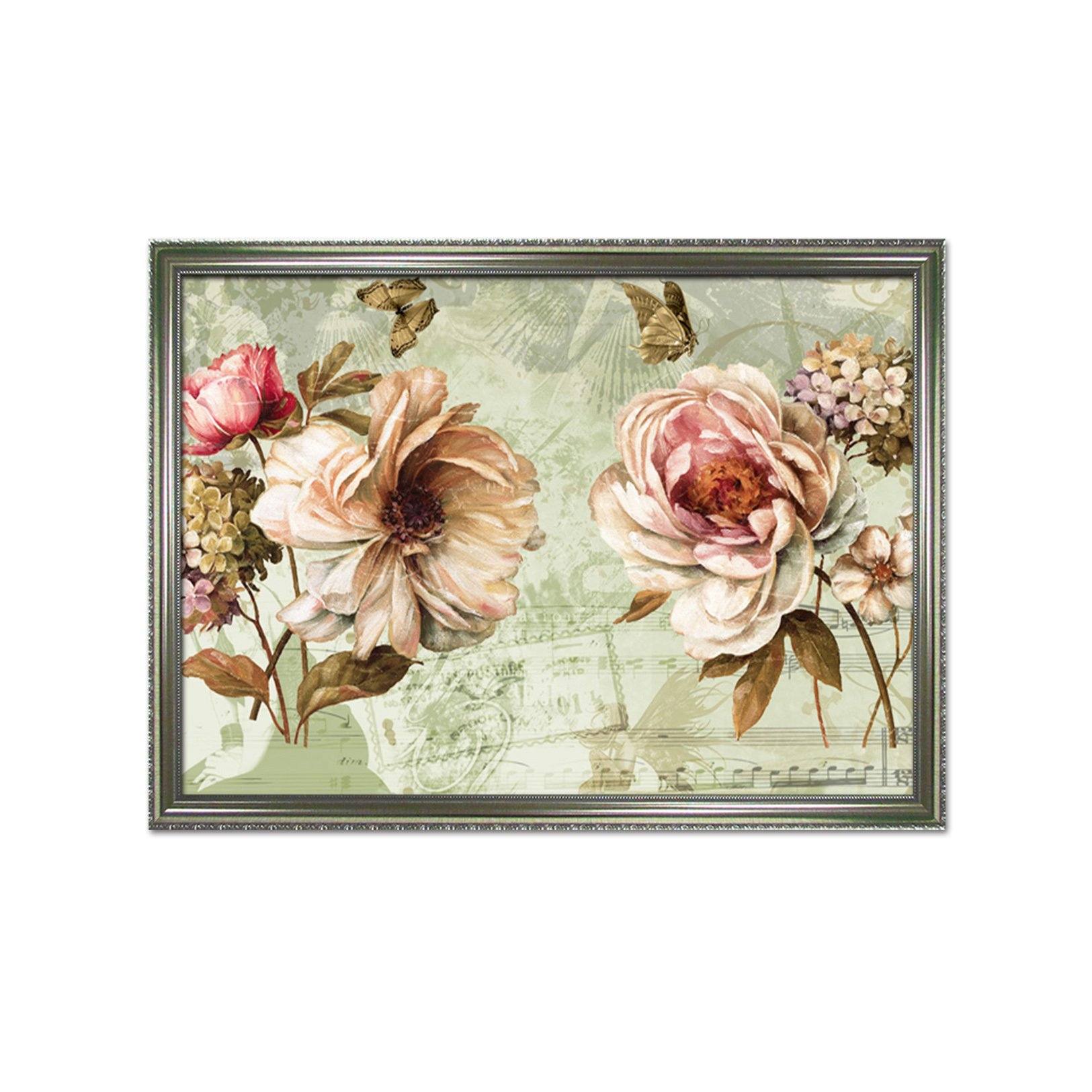 3D Flower Open 040 Fake Framed Print Painting Wallpaper AJ Creativity Home 